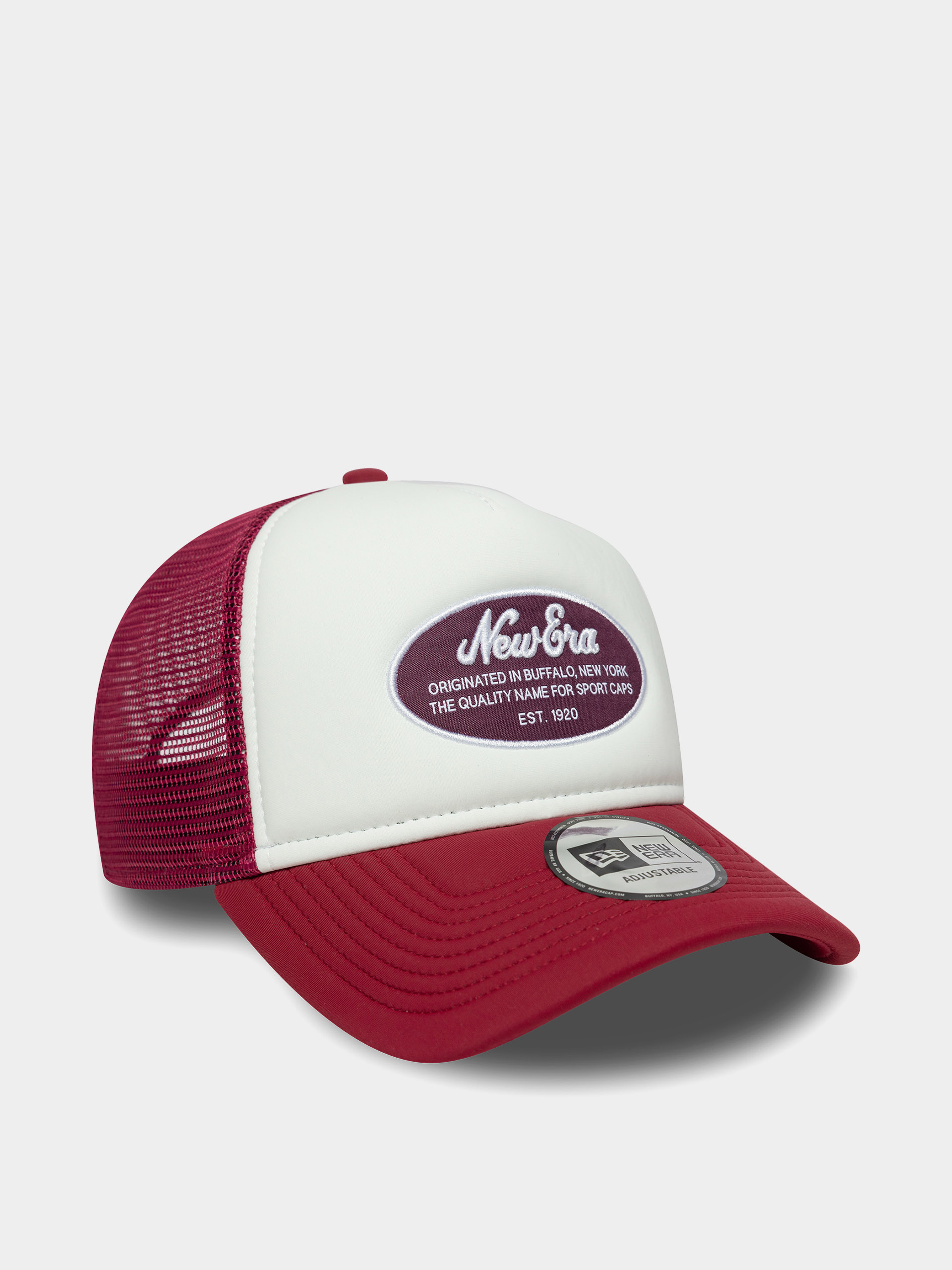 Kšiltovka  New Era Oval Foam Patch Trucker (cherry/white)