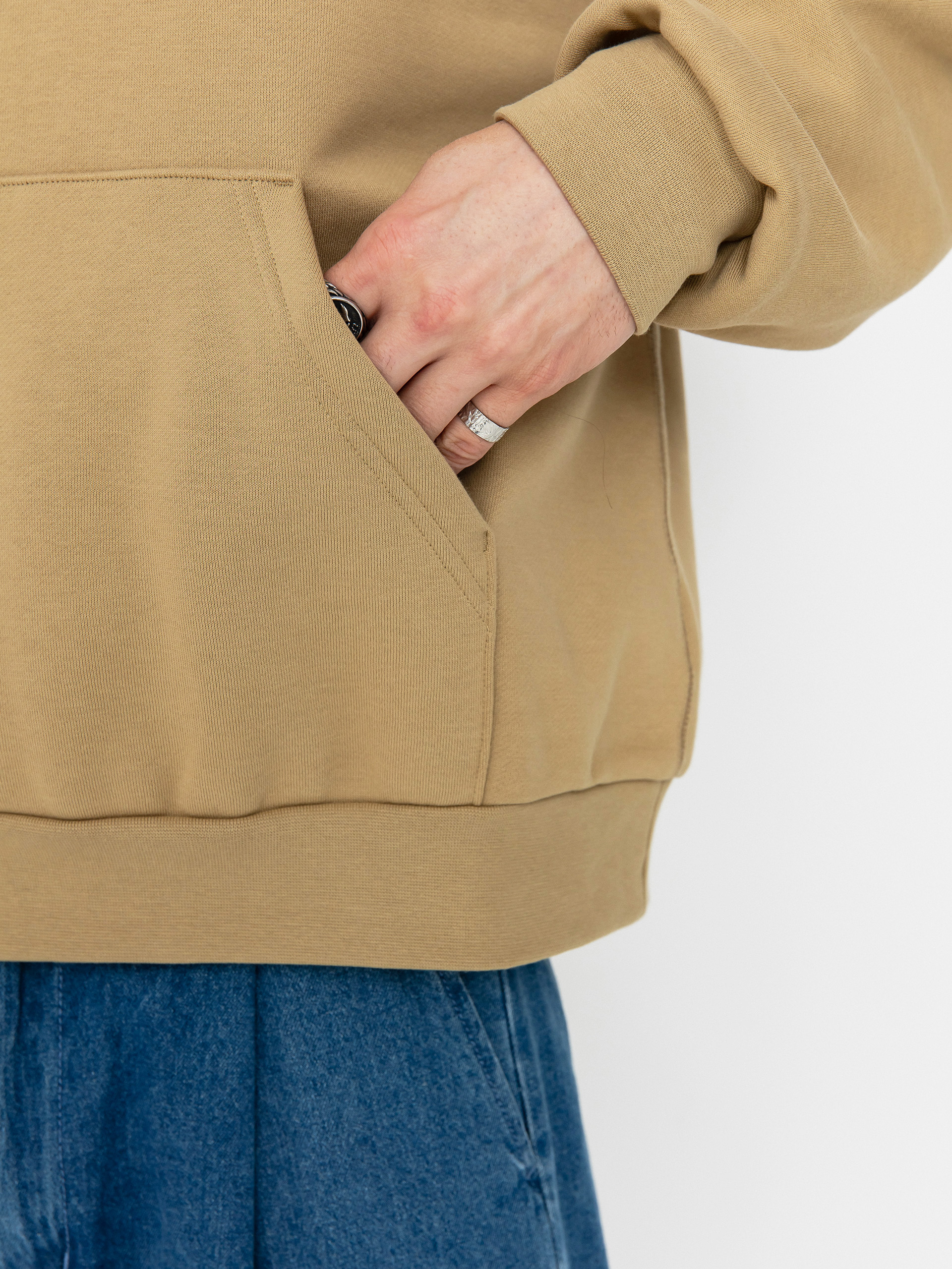 Mikina s kapucí Nike SB Essential Logo HD (parachute beige/white)