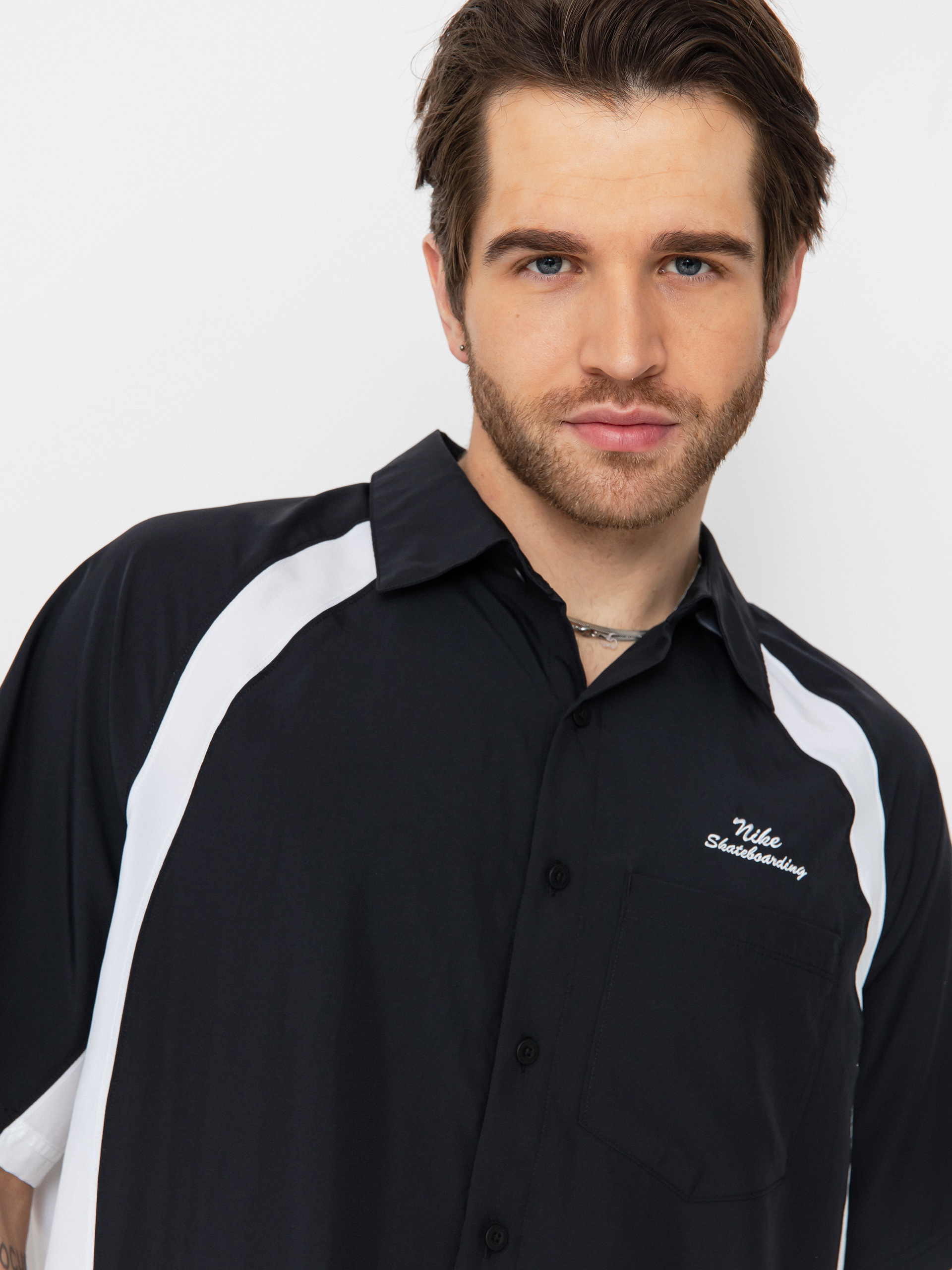 Košile Nike SB Dri Fit Bowler2 Woven (black/white/white)