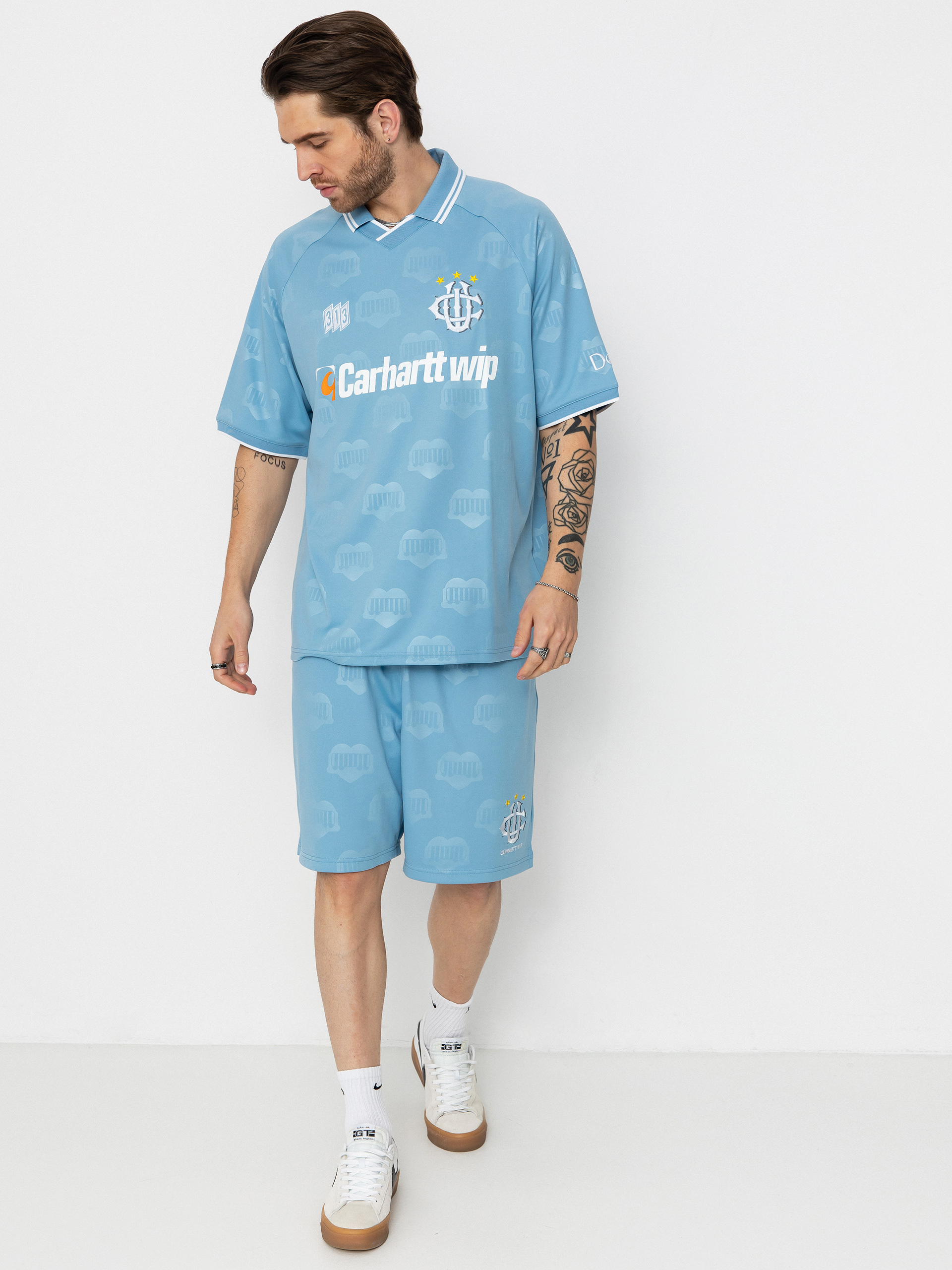Tričko Carhartt WIP Hartts Football (heart train jacquard/bluebird)