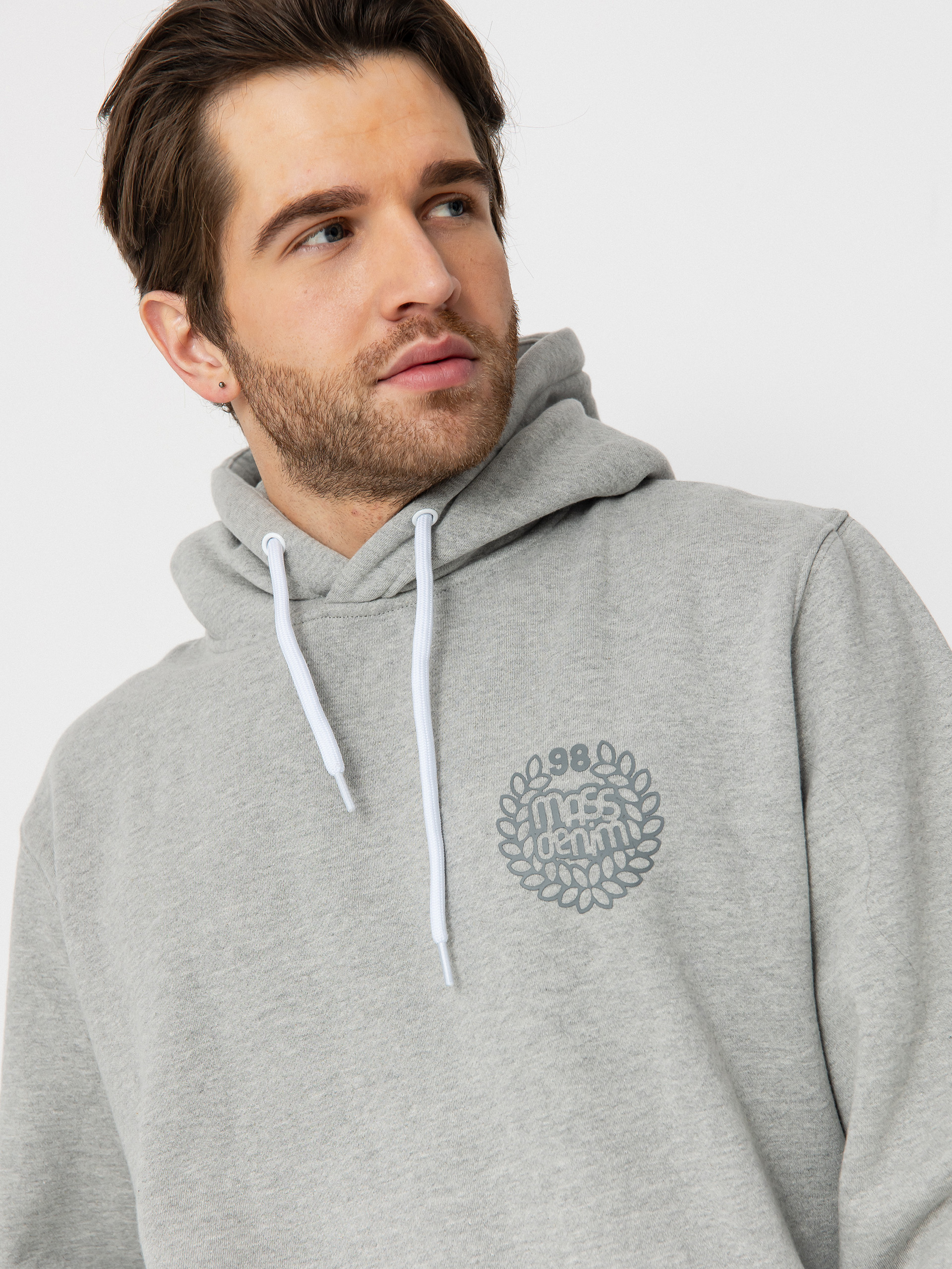 Mikina s kapucí MassDnm Base Back HD (lt heather grey)