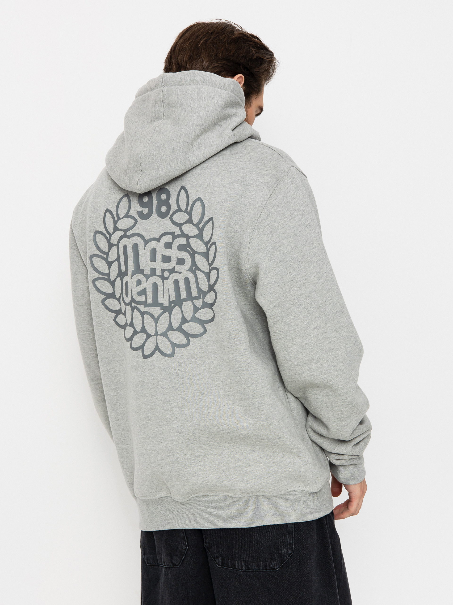 Mikina s kapucí MassDnm Base Back HD (lt heather grey)