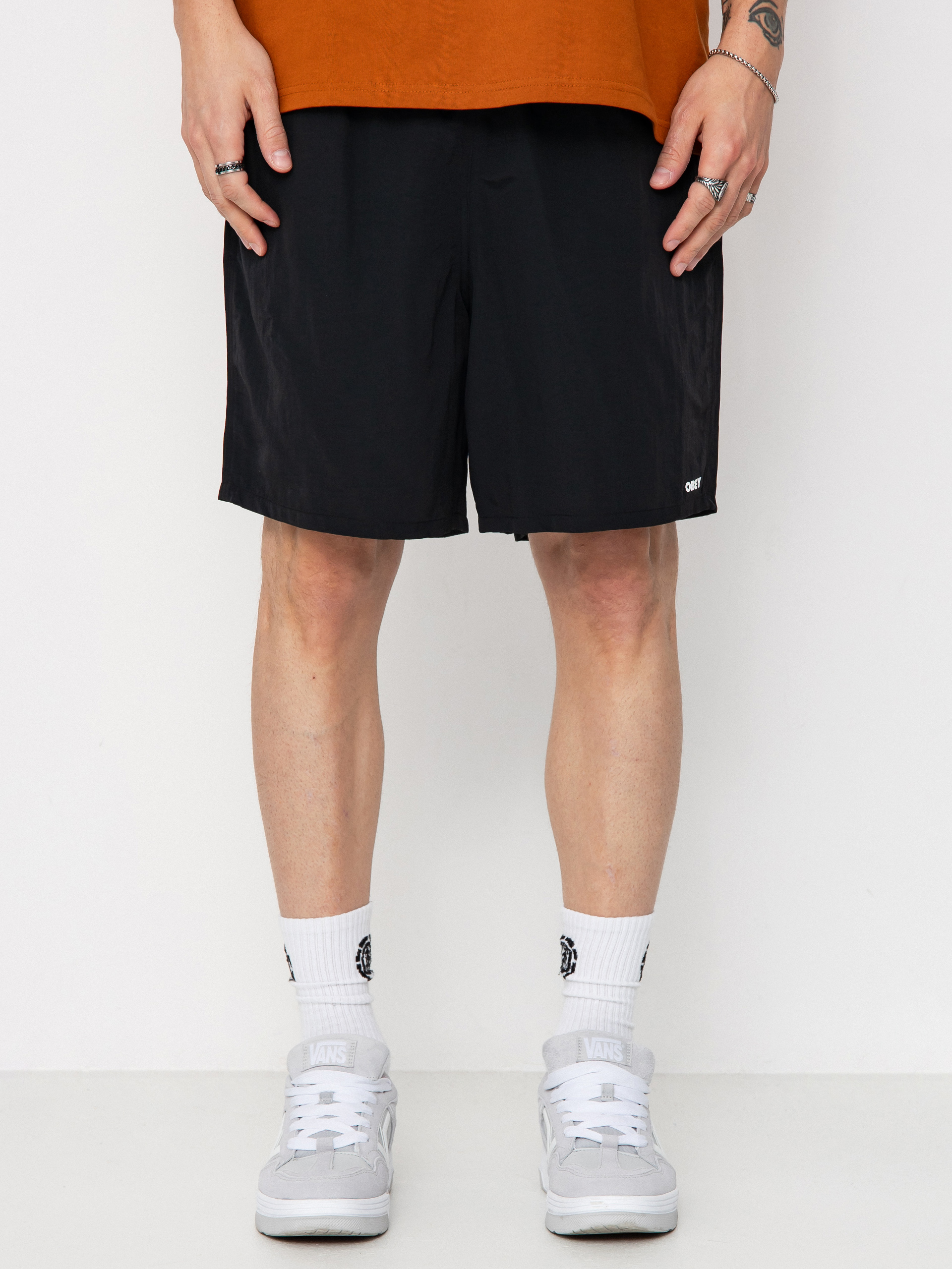 Kraťasy OBEY Easy Bold Nylon (black)