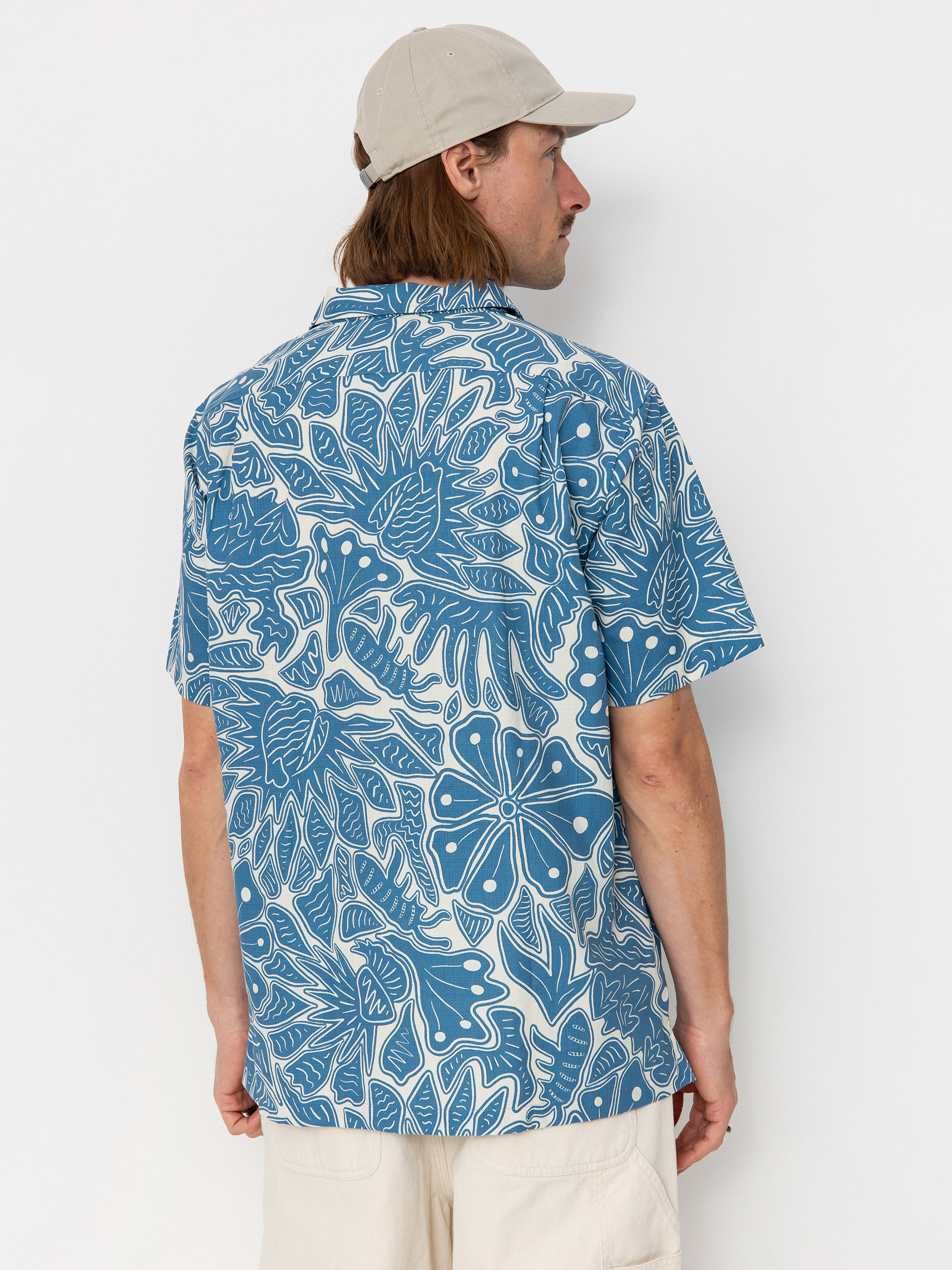 Košile Patagonia Tidal Threads Camp (bees and flowers/still blue)