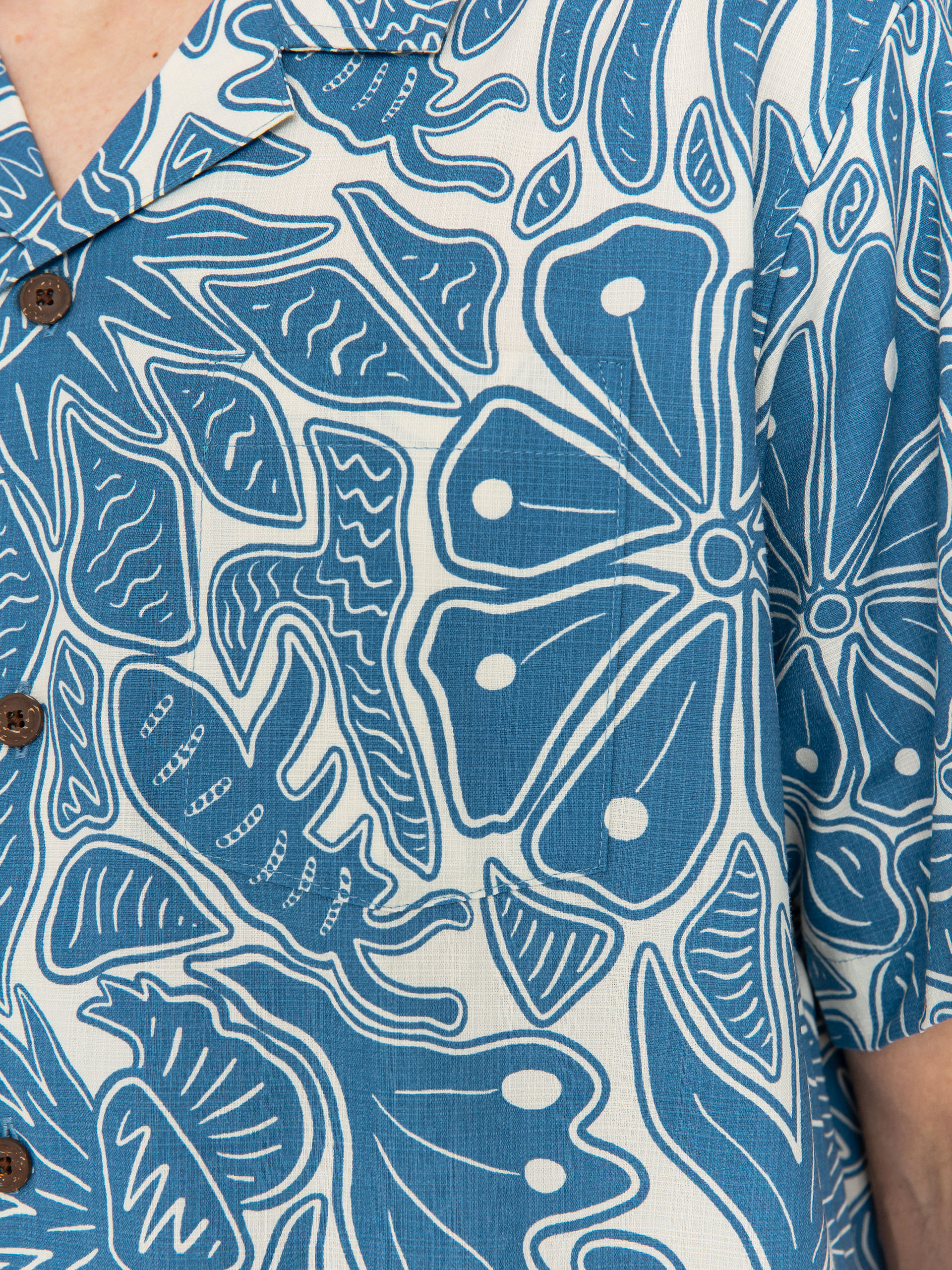 Košile Patagonia Tidal Threads Camp (bees and flowers/still blue)