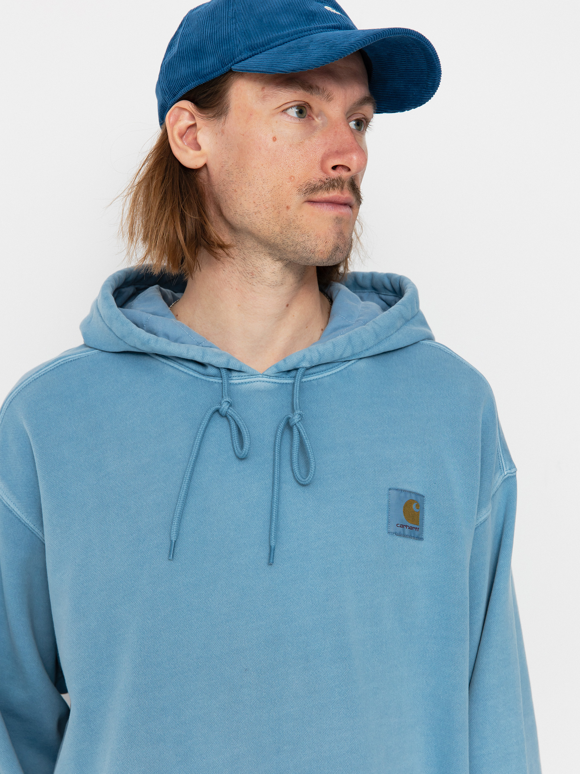 Mikina s kapucí Carhartt WIP Nelson HD (clay blue)
