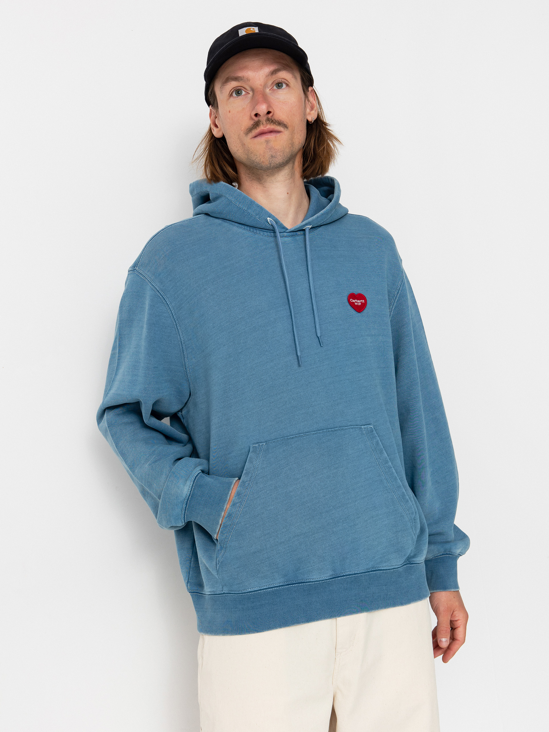 Mikina s kapucí Carhartt WIP Ingo HD (light blue)