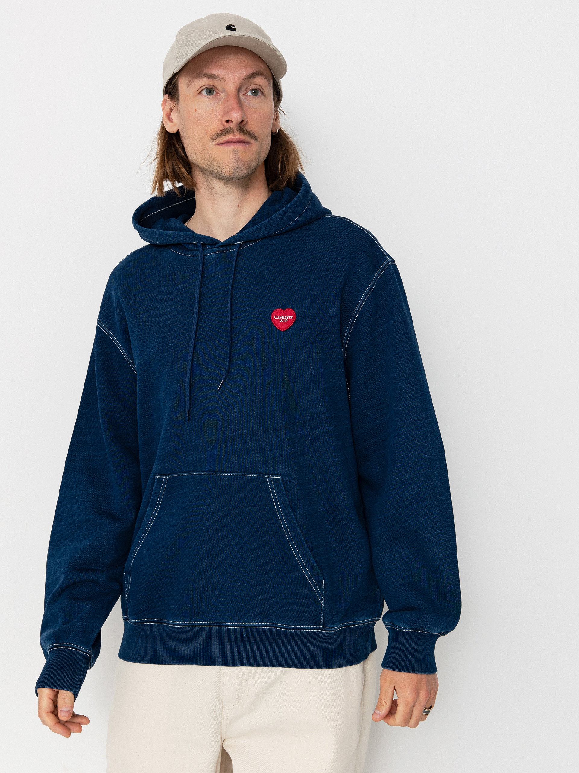 Mikina s kapucí Carhartt WIP Ingo HD (dark blue)