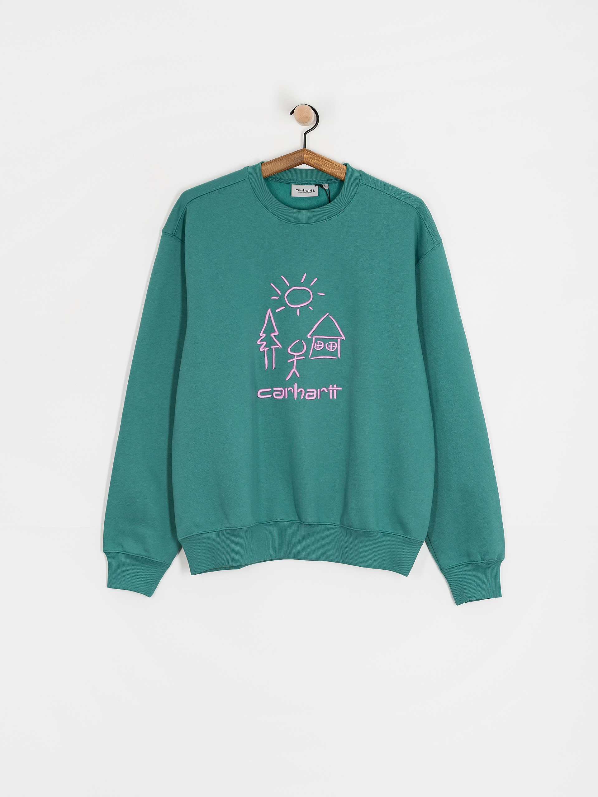 Mikina Carhartt WIP Masterpiece (saguaro/pink)