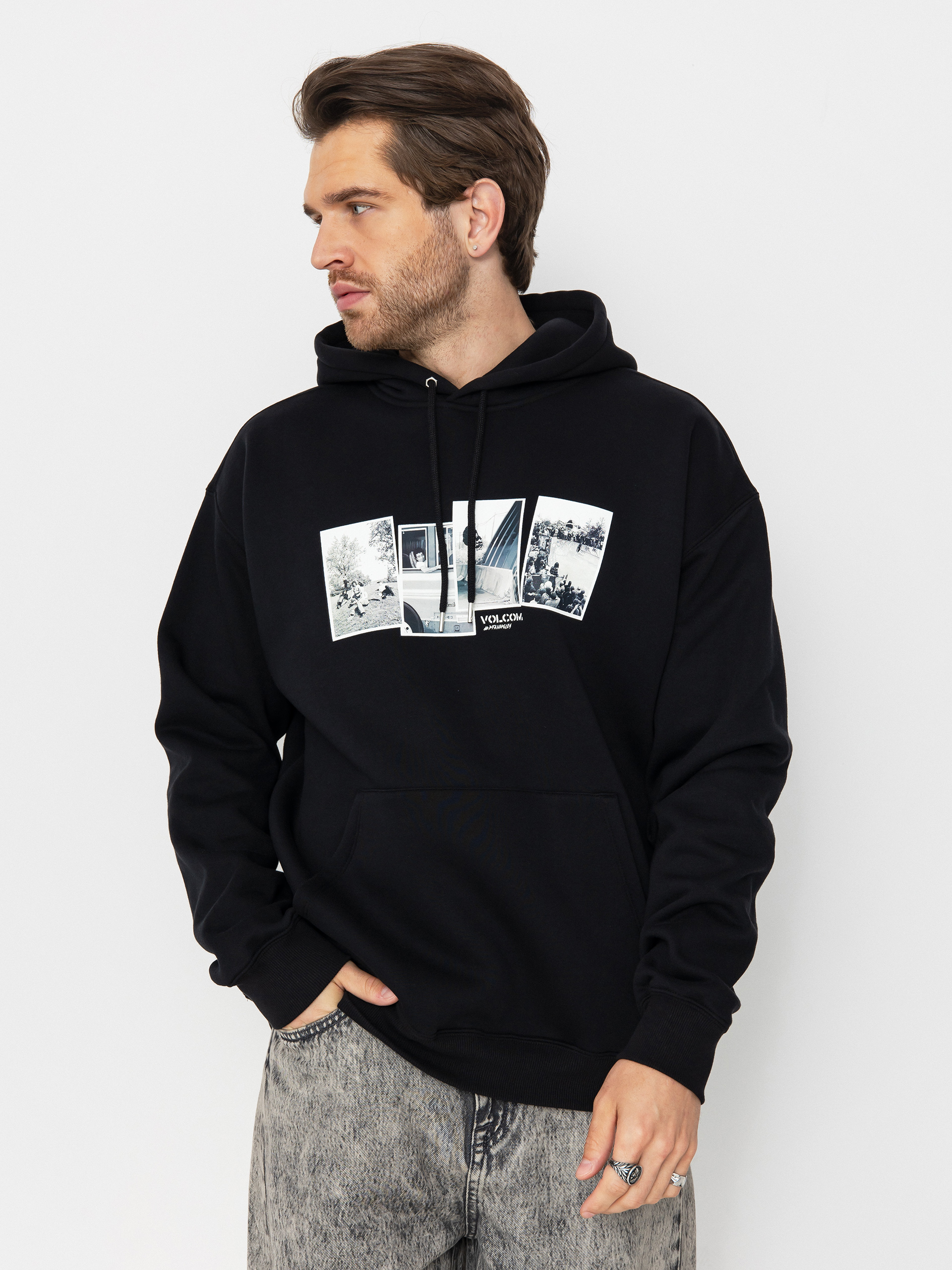 Mikina s kapucí Volcom Pfanngles HD (black)