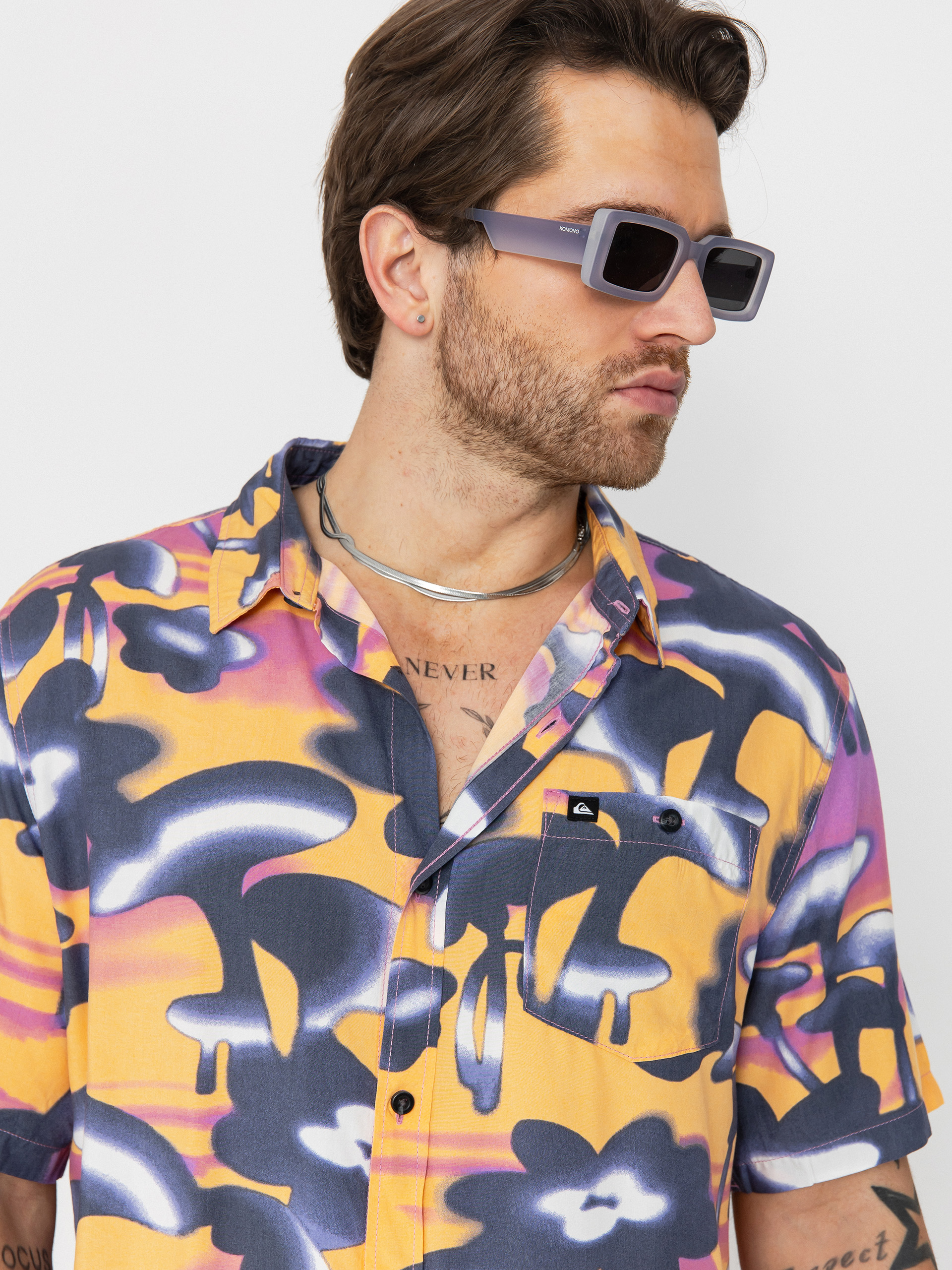 Košile Quiksilver Safe Paradise (vintage violet biophilia)