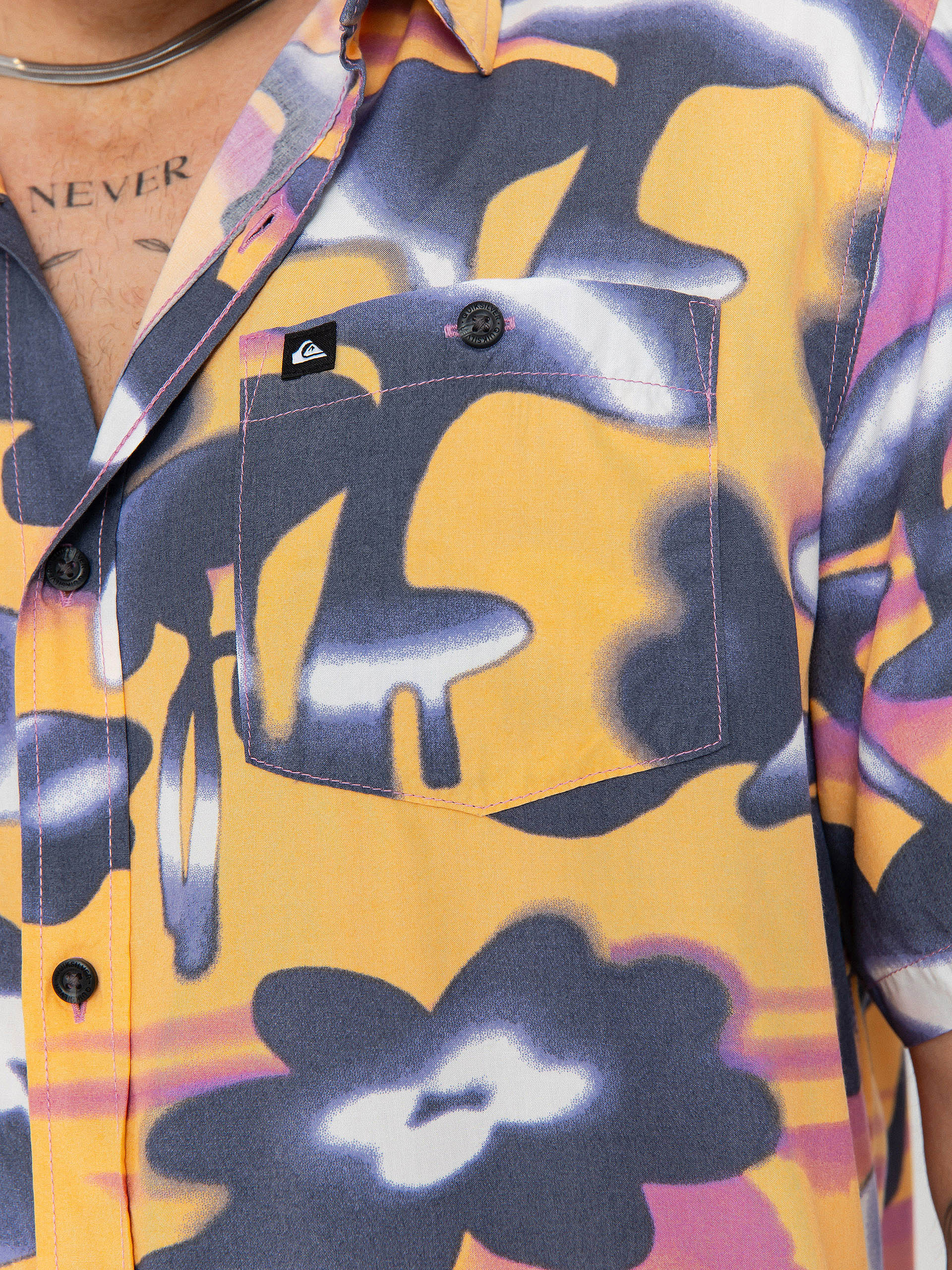 Košile Quiksilver Safe Paradise (vintage violet biophilia)