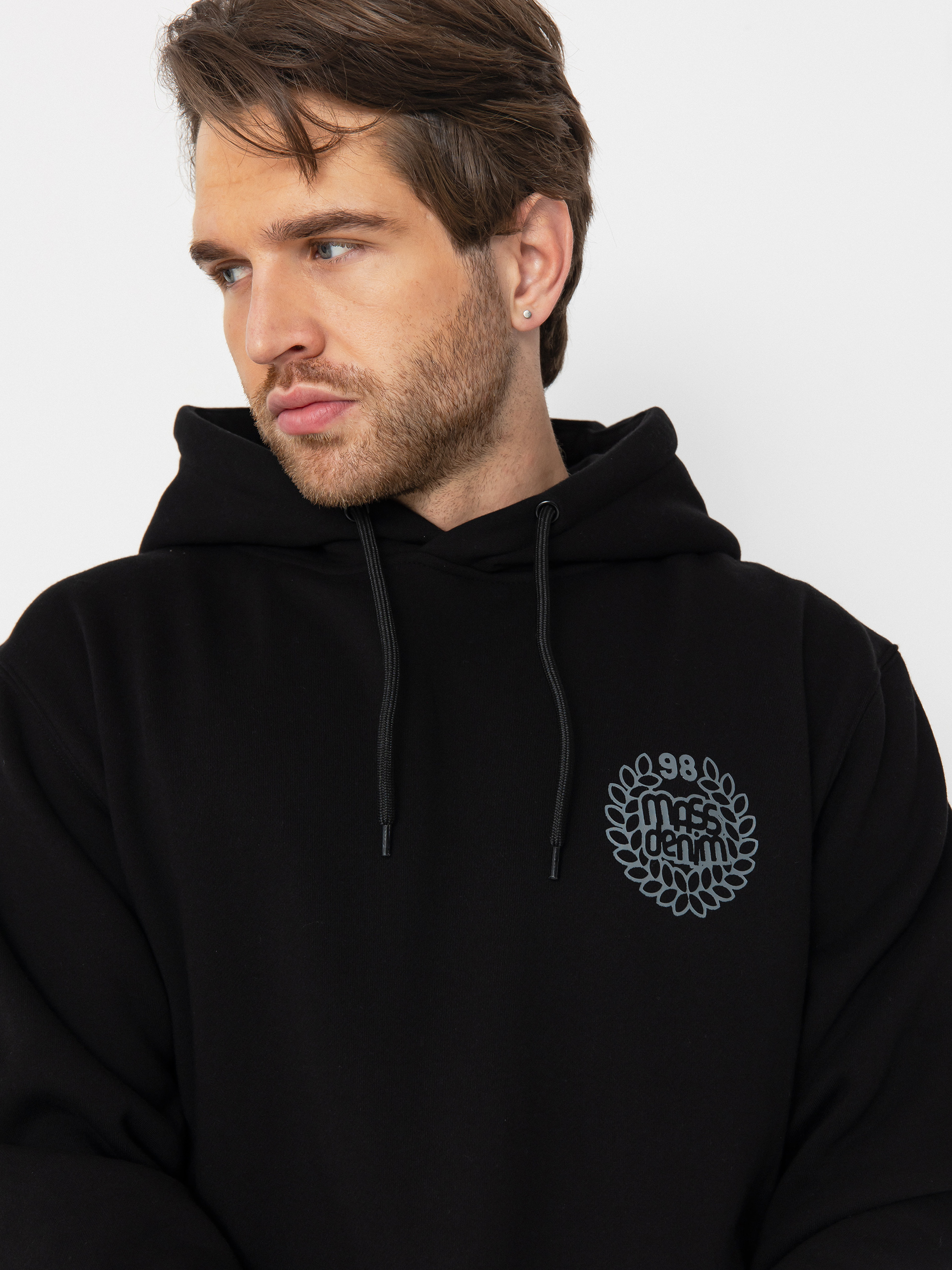 Mikina s kapucí MassDnm Base Back HD (black)