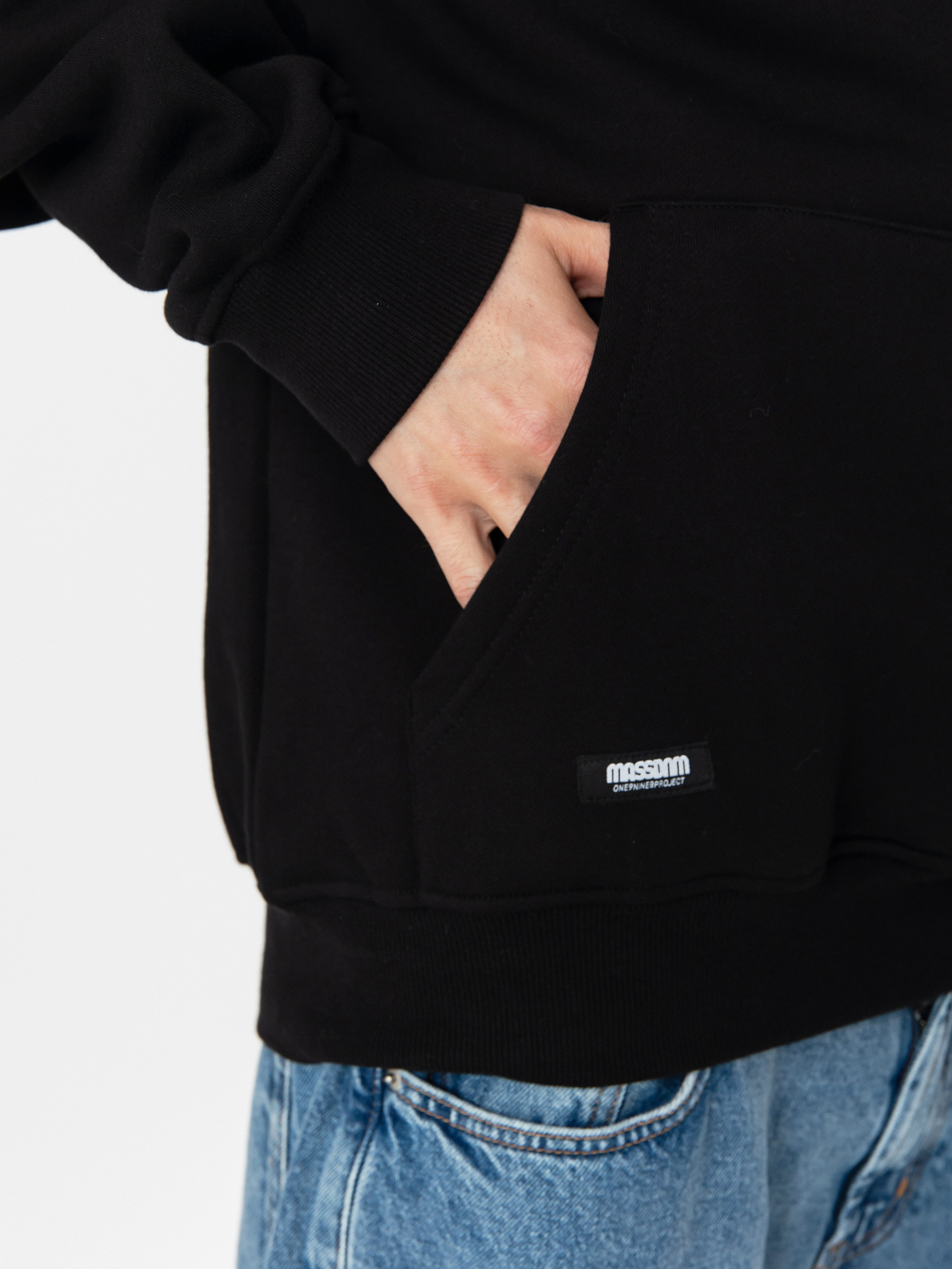 Mikina s kapucí MassDnm Base Back HD (black)