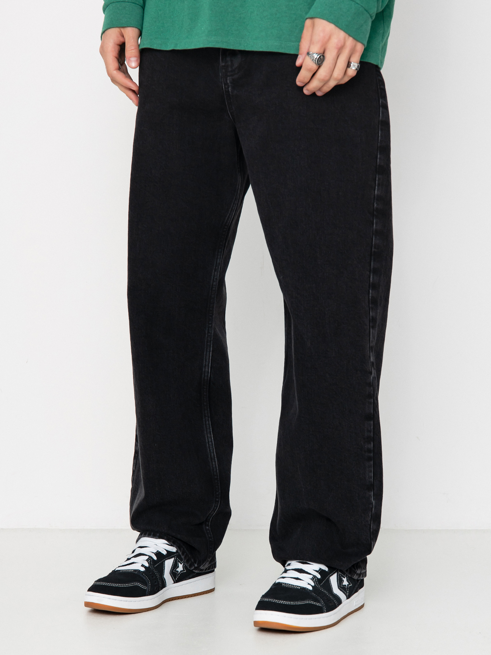 Kalhoty Beyond Medals Loose Jeans (black)