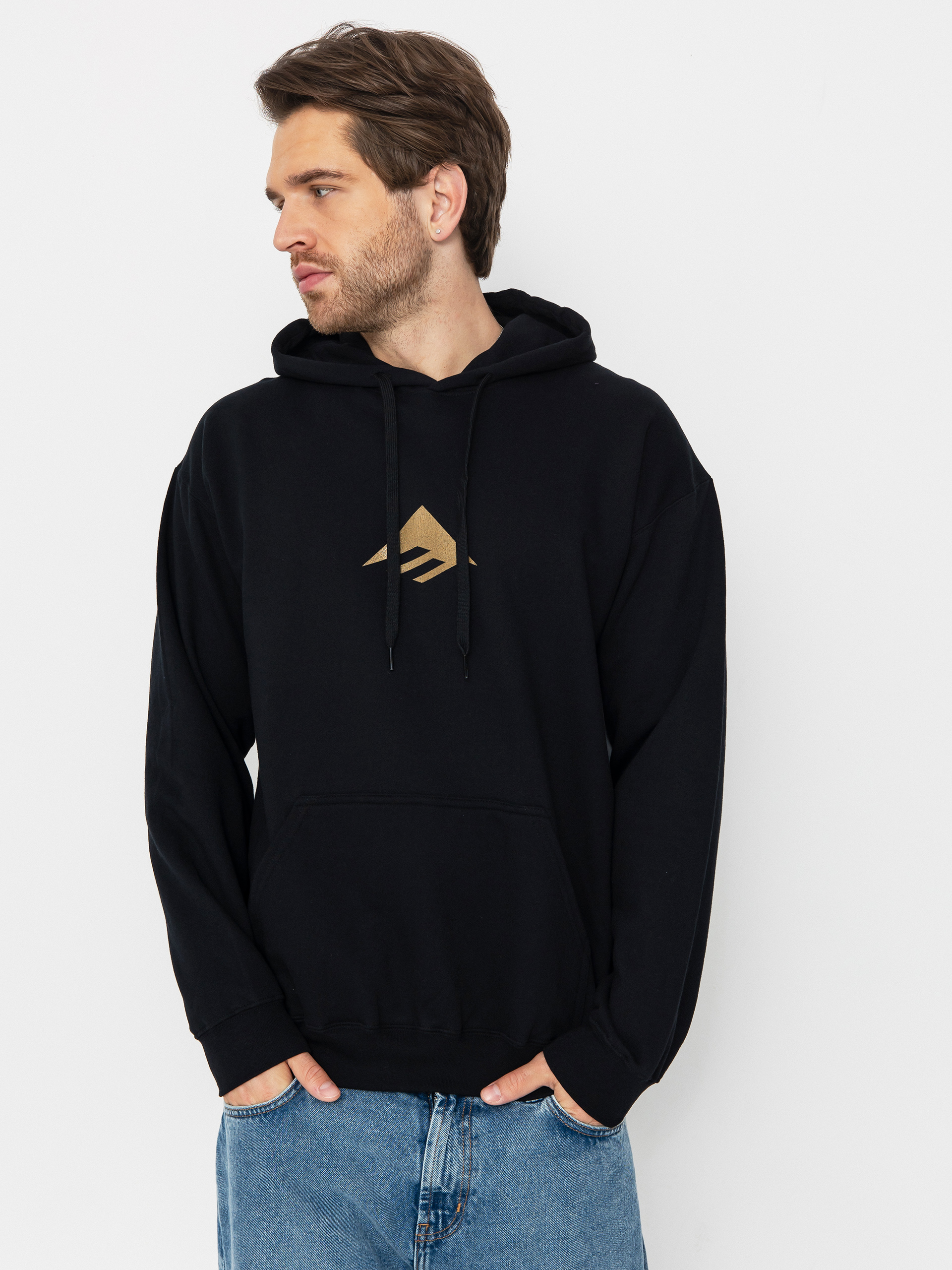 Mikina s kapucí Emerica Triangle HD (black)