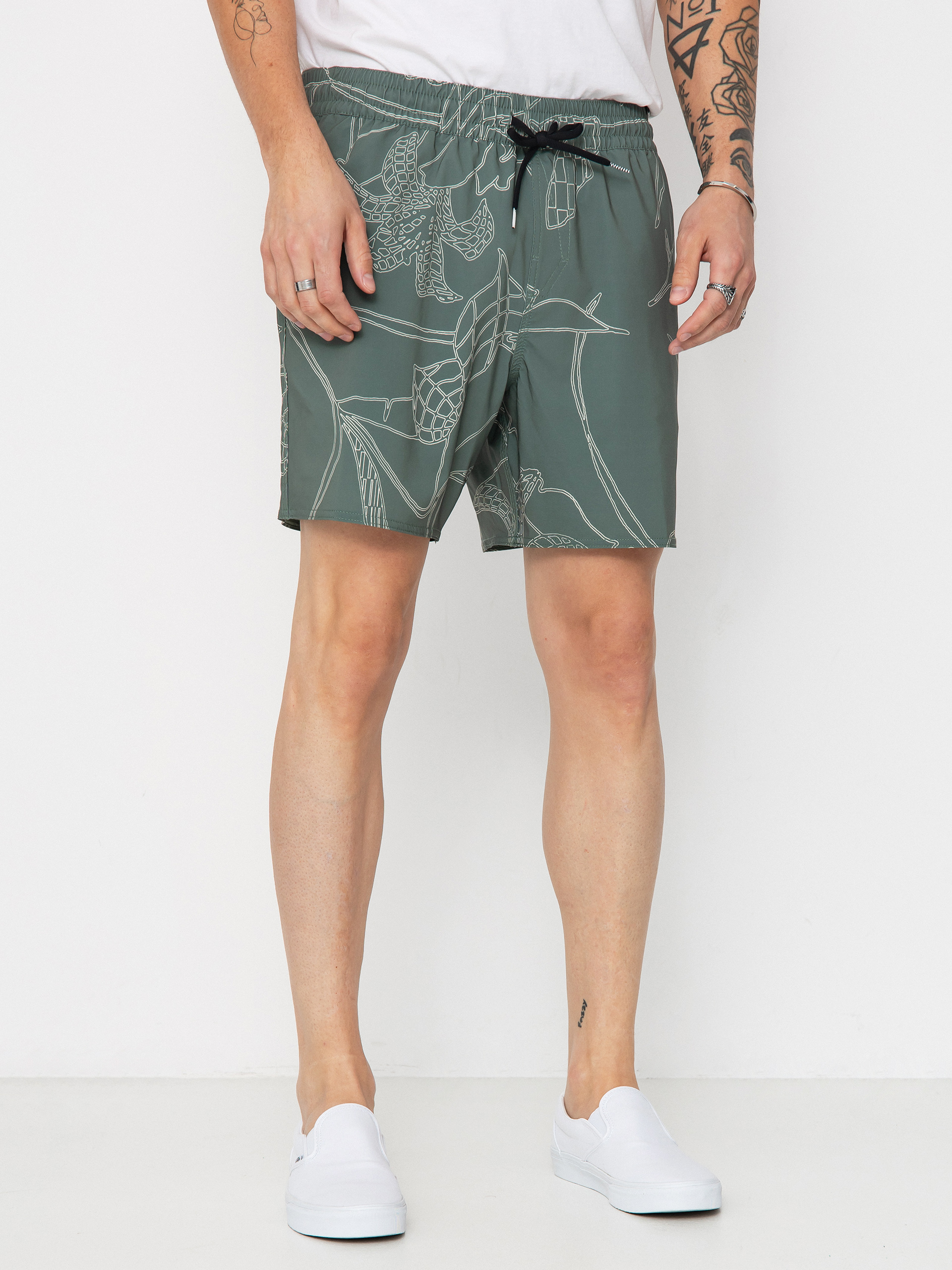 Kraťasy Volcom Lido Print Trunk 16 (light olive)