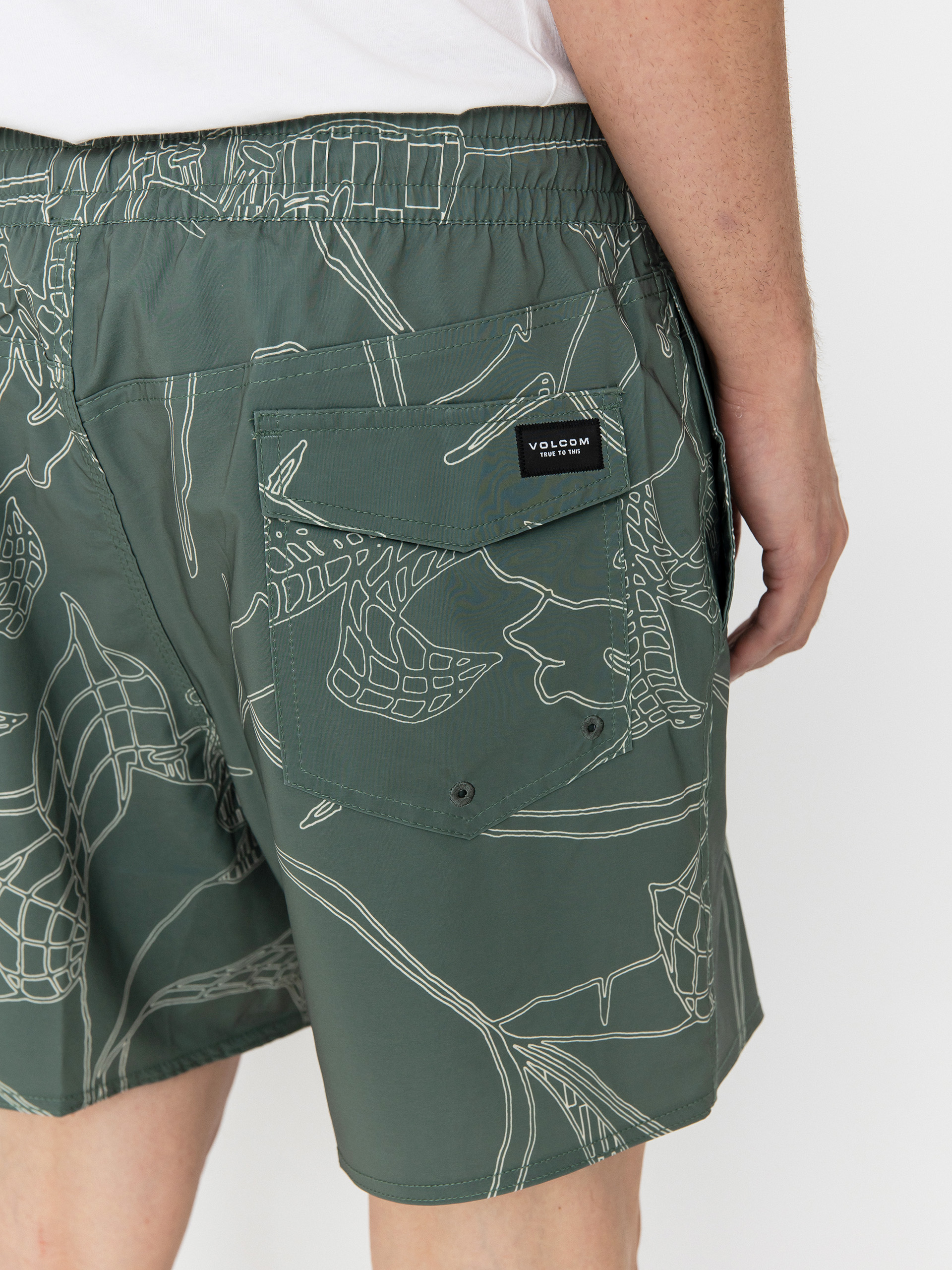 Kraťasy Volcom Lido Print Trunk 16 (light olive)