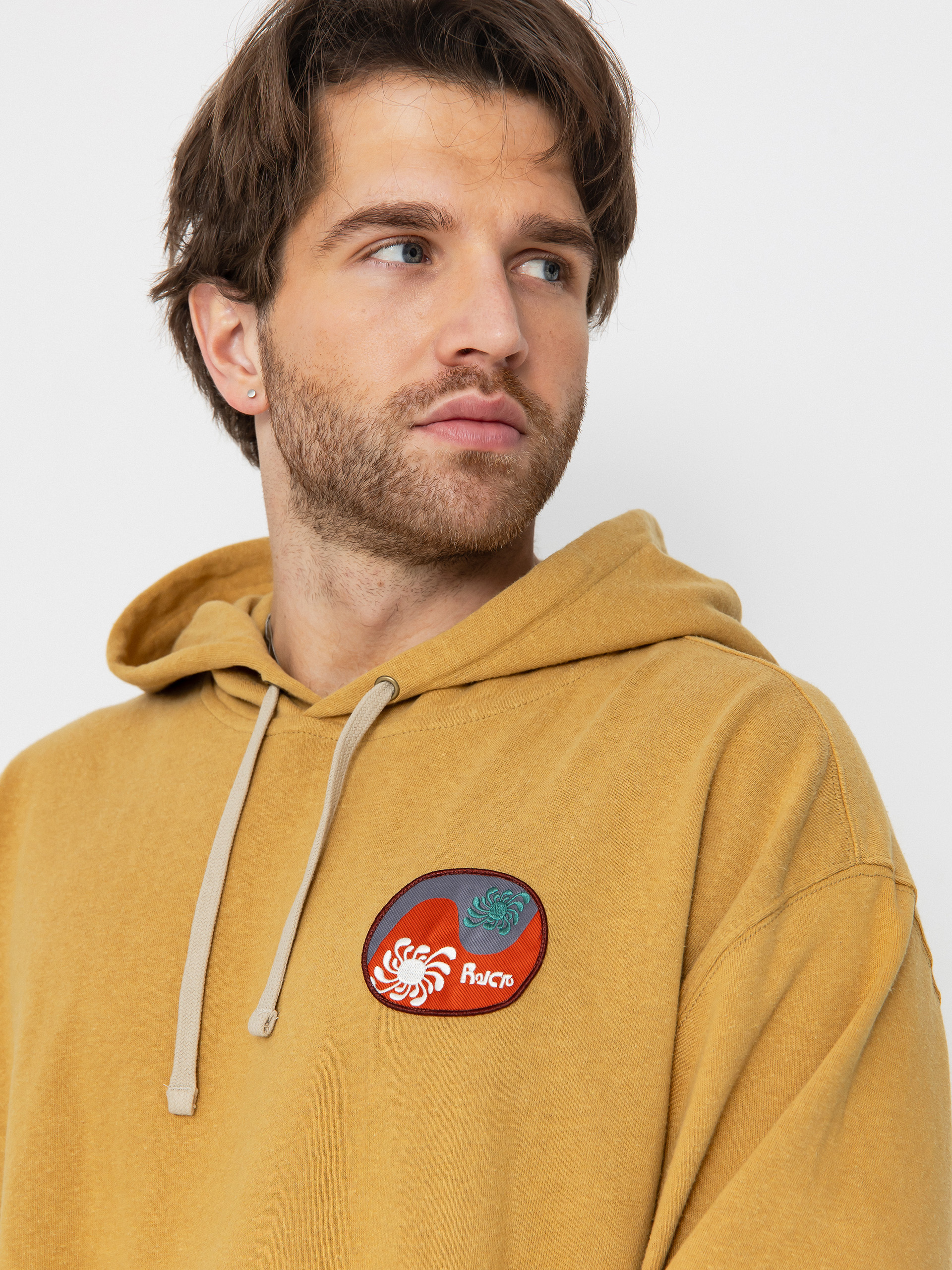 Mikina s kapucí RVCA La Wave HD (ochre)