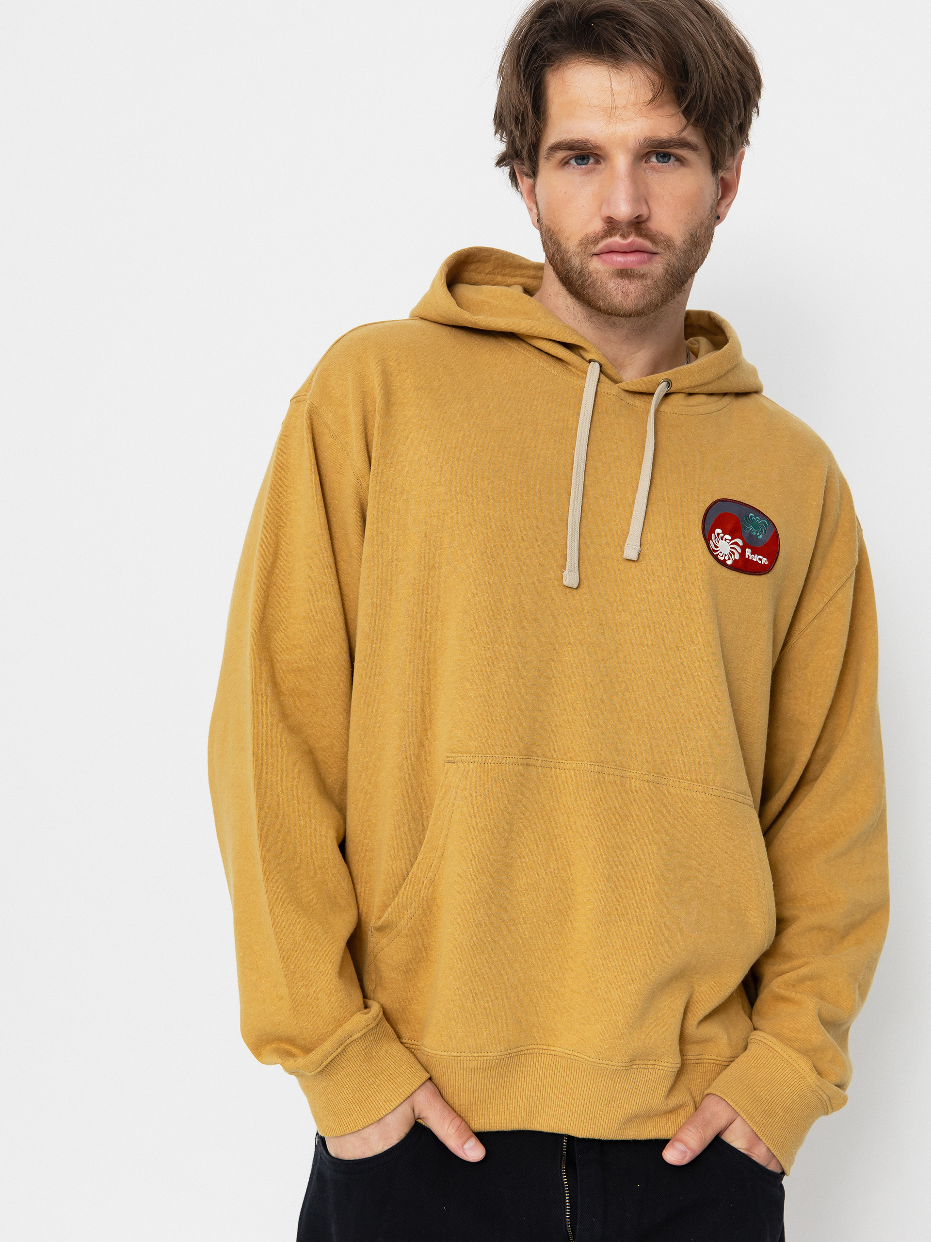 Mikina s kapucí RVCA La Wave HD (ochre)