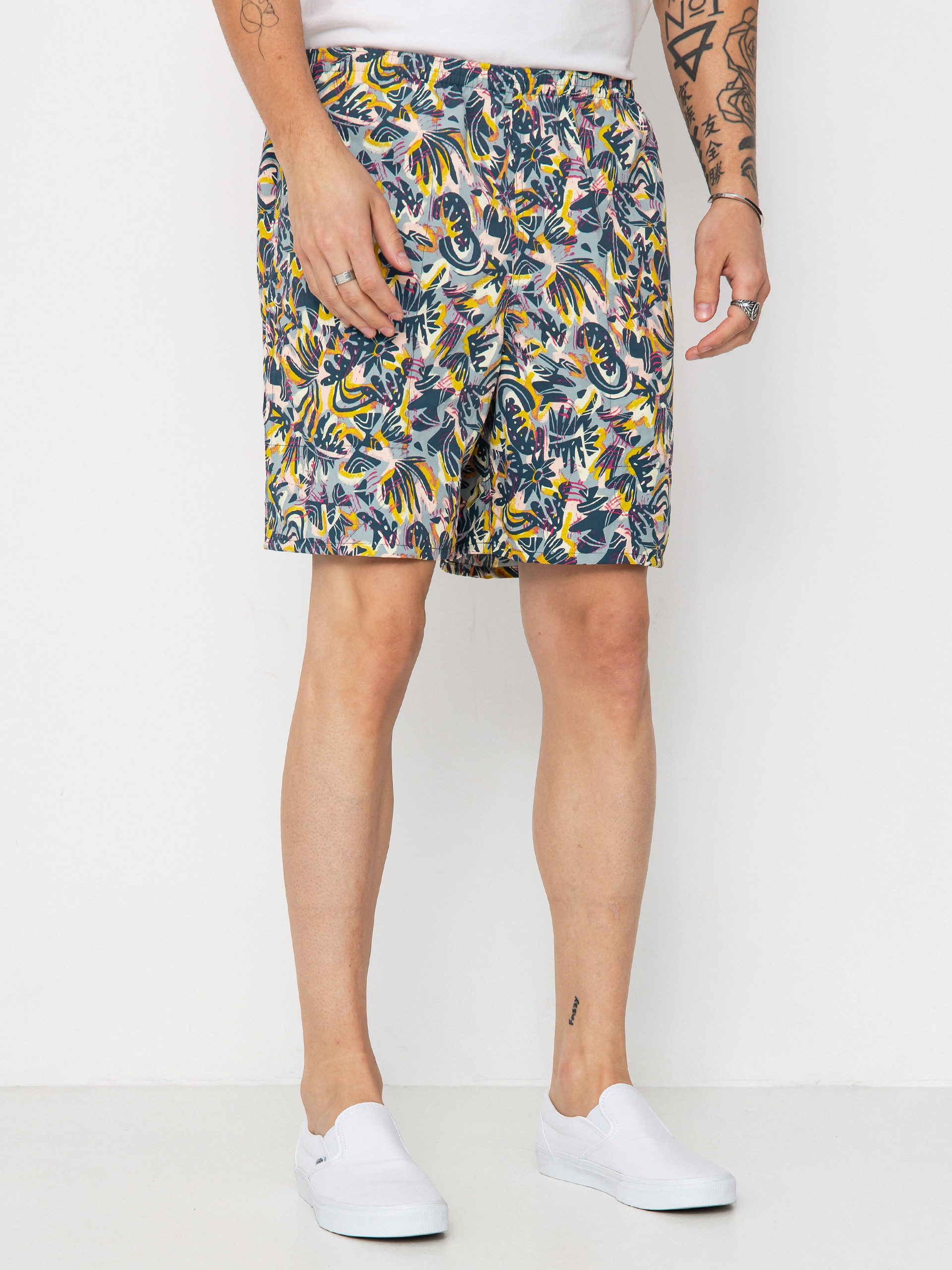 Kraťasy Patagonia Baggies Longs 7in (wild botanist/tidal teal)