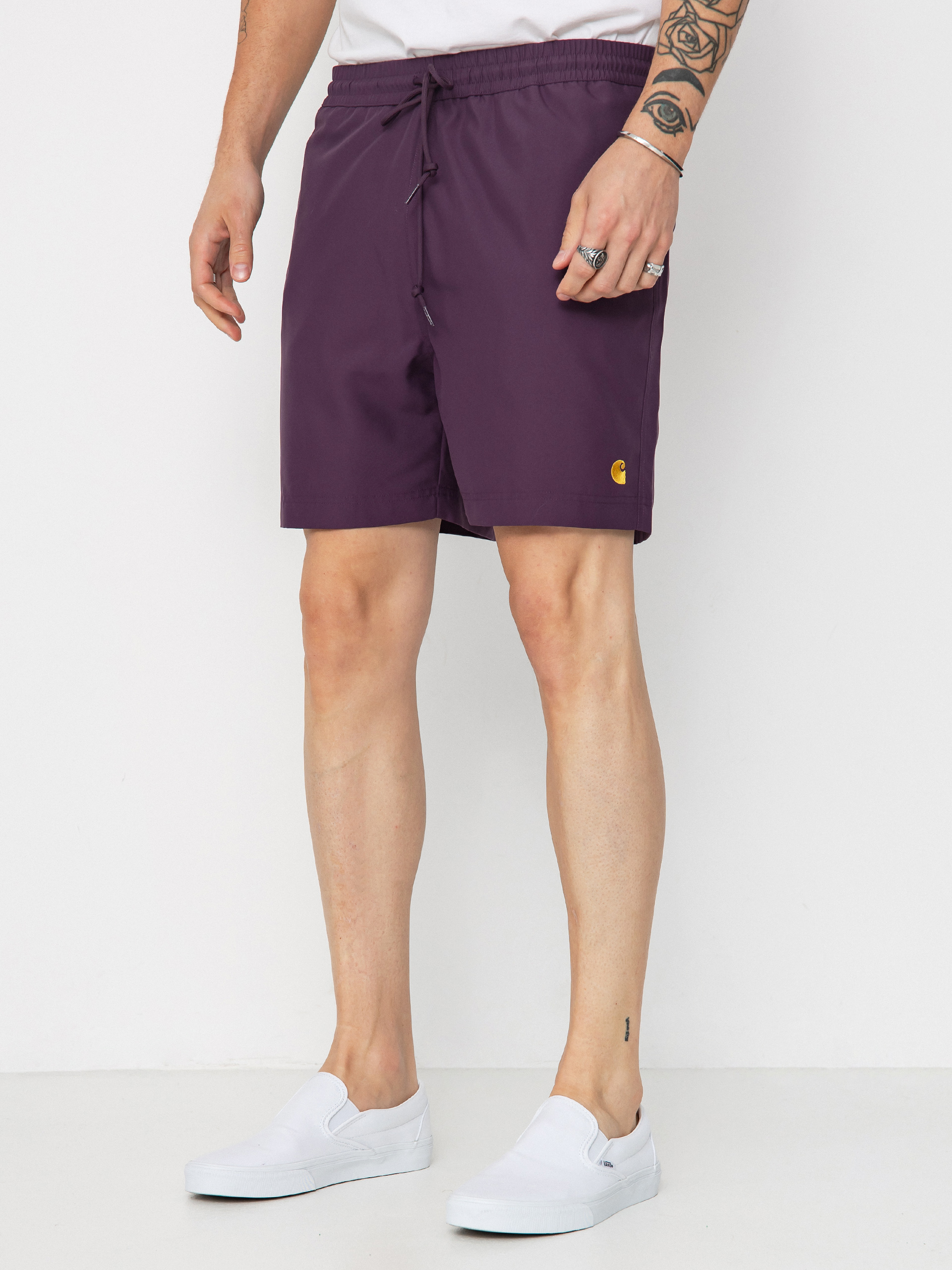 Kraťasy Carhartt WIP Chase Swim (huckleberry/gold)