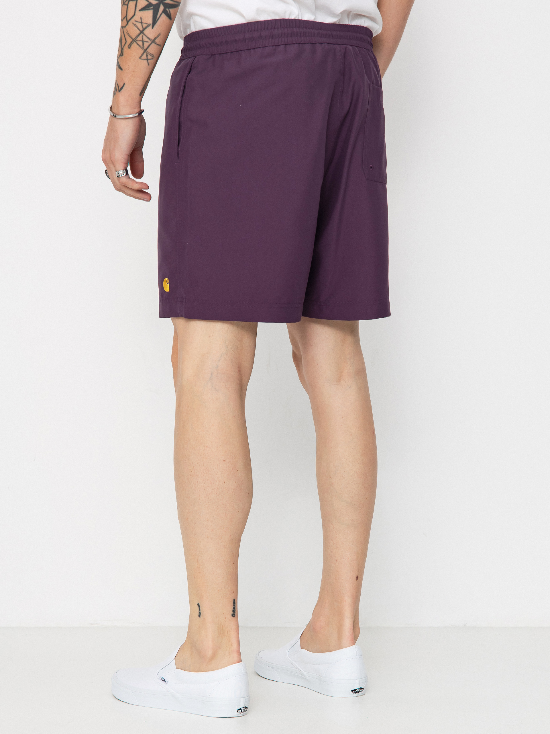 Kraťasy Carhartt WIP Chase Swim (huckleberry/gold)