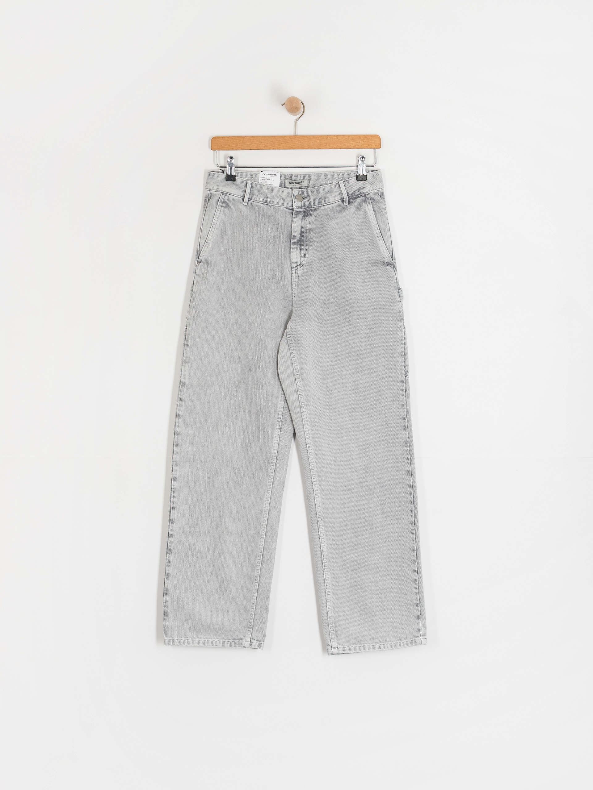 Kalhoty Carhartt WIP Pierce Straight Wmn (black/chalk wash)