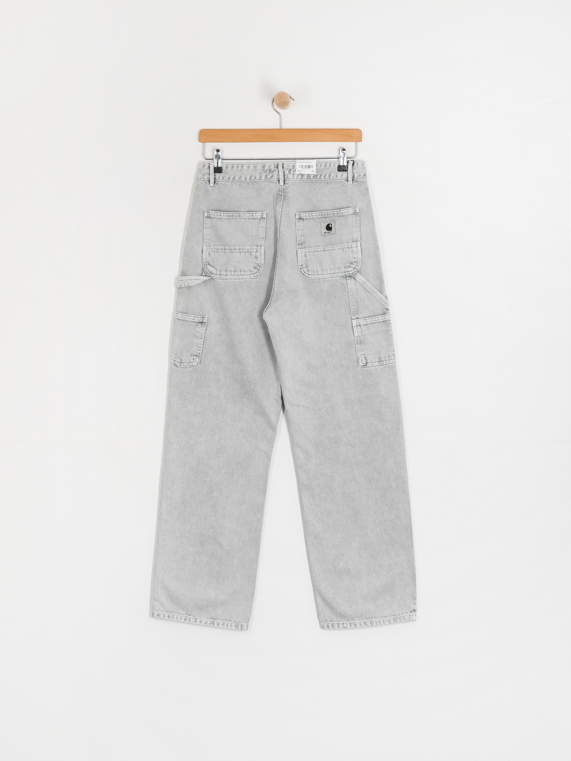 Kalhoty Carhartt WIP Pierce Straight Wmn (black/chalk wash)