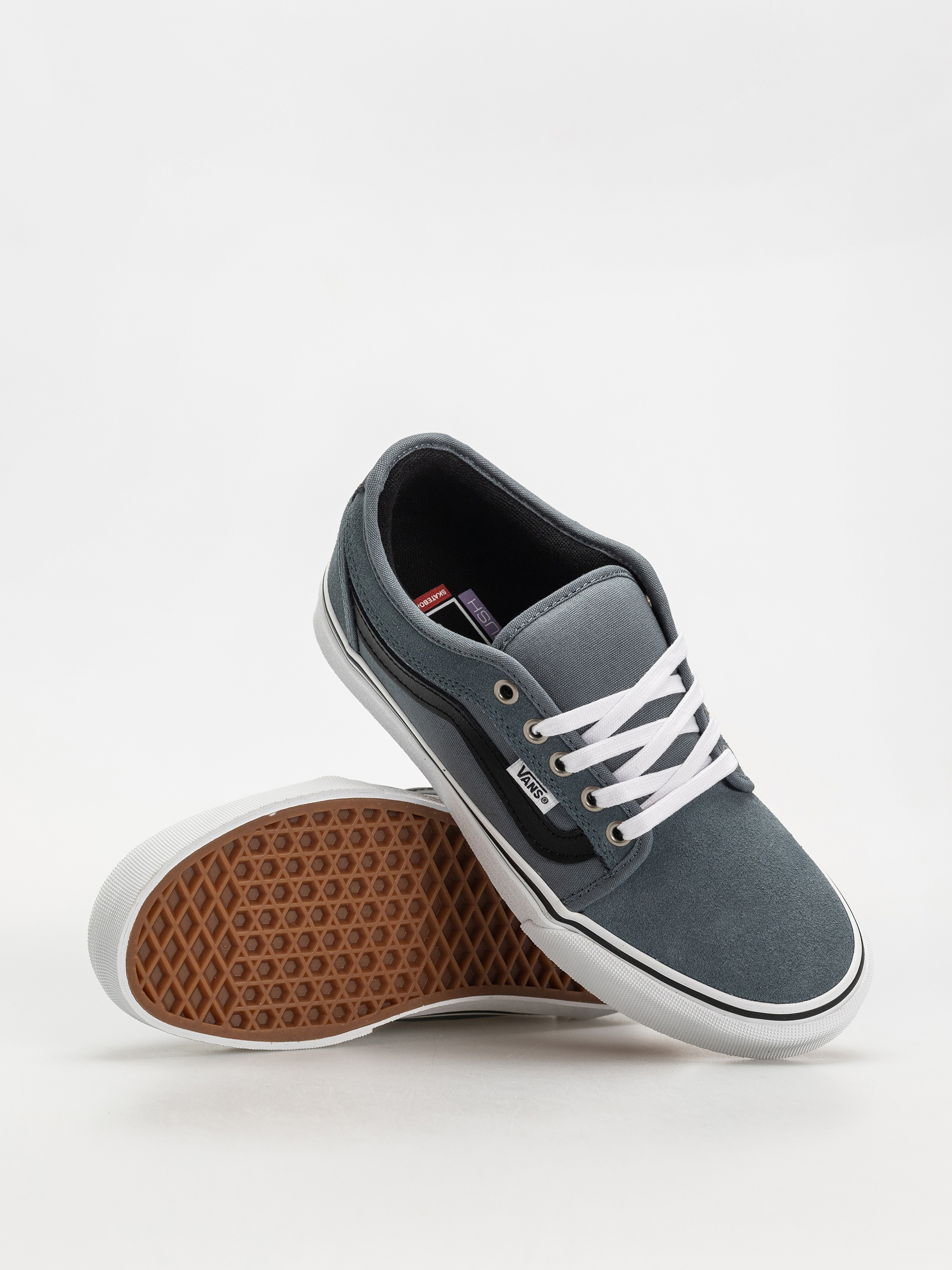Boty Vans Skate Chukka Low Sidestripe (black/slate blue)