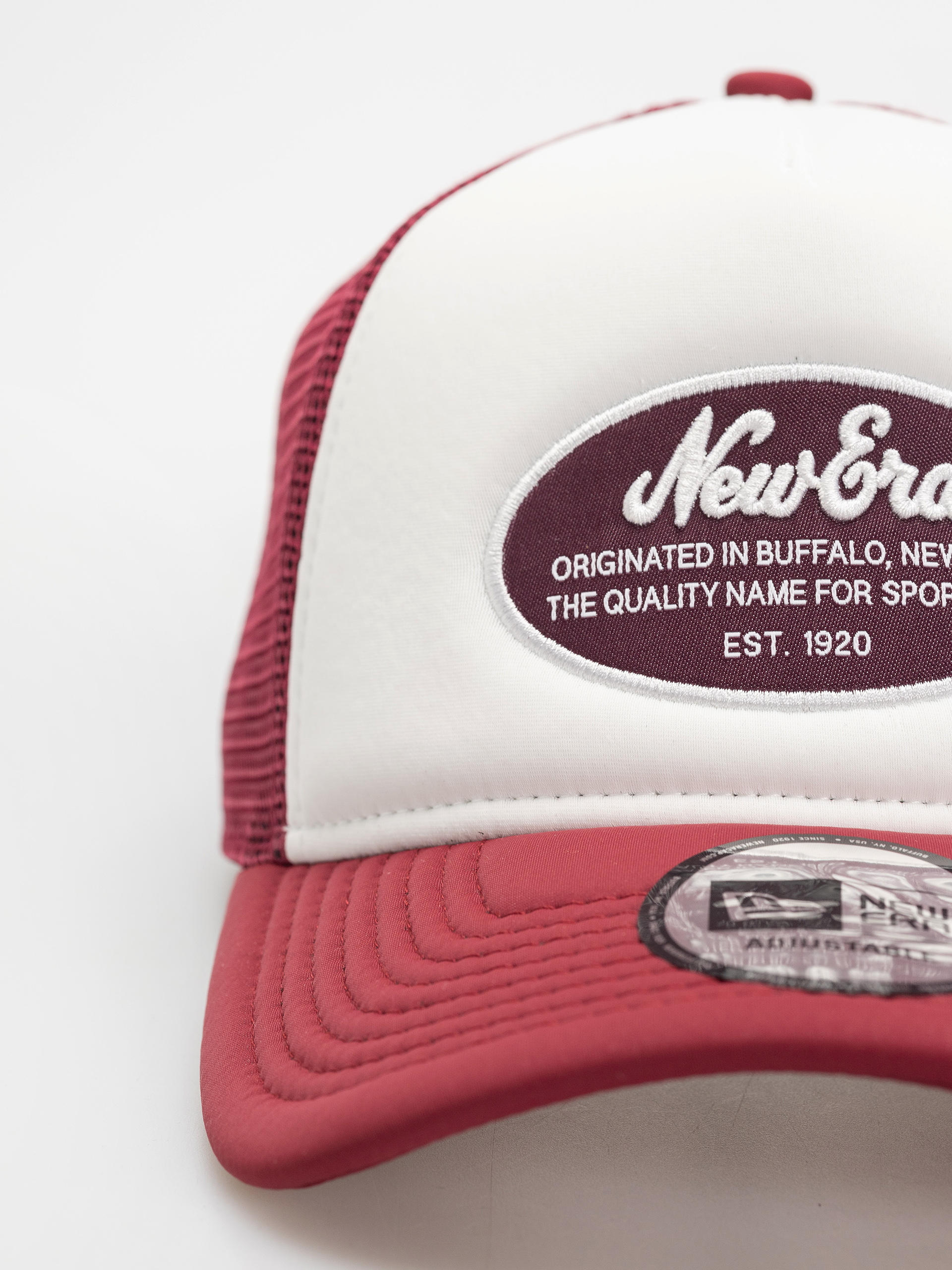 Kšiltovka  New Era Oval Foam Patch Trucker (cherry/white)