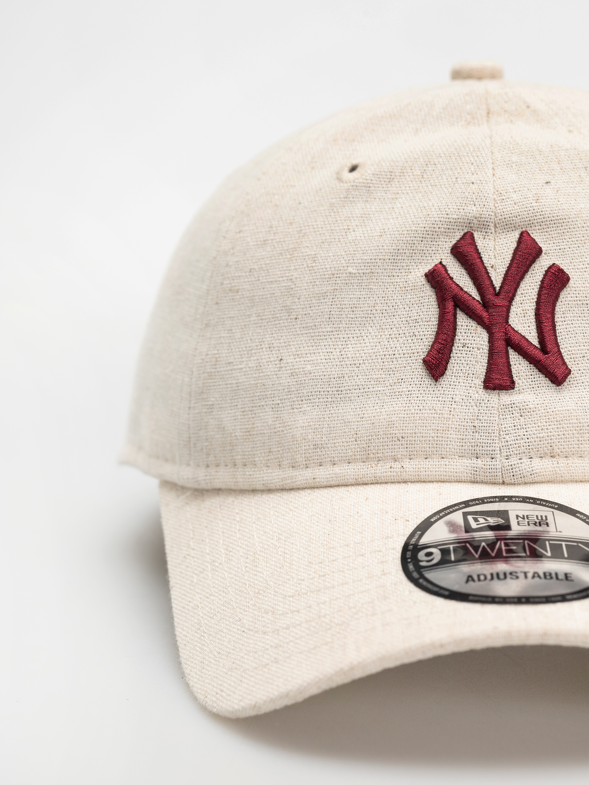 Kšiltovka  New Era Linen 9Twenty New York Yankees (stone chalk)