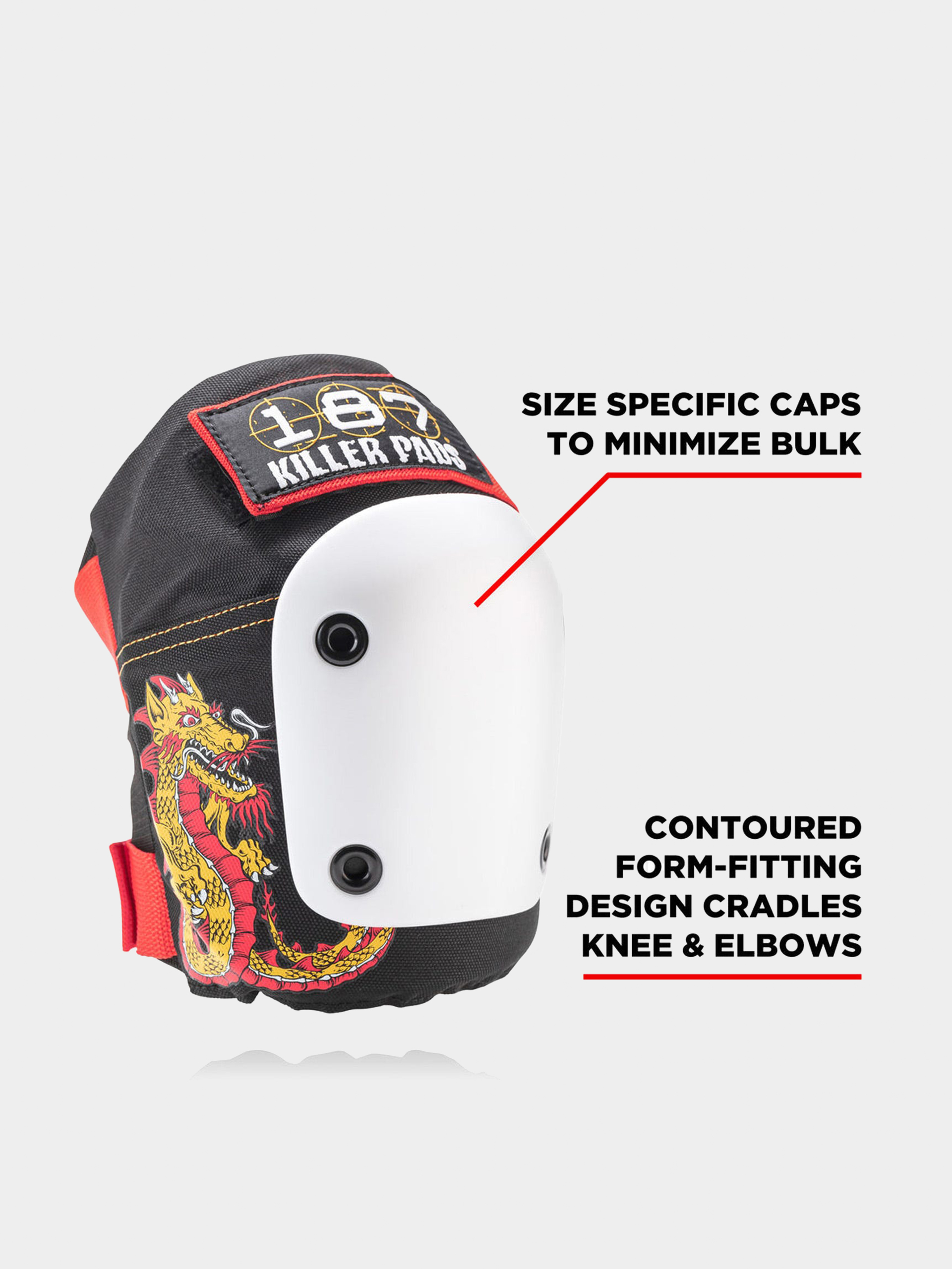 Chrániče 187 Killer Pads Adult Six Pack Set Caballero (black/red/gold)