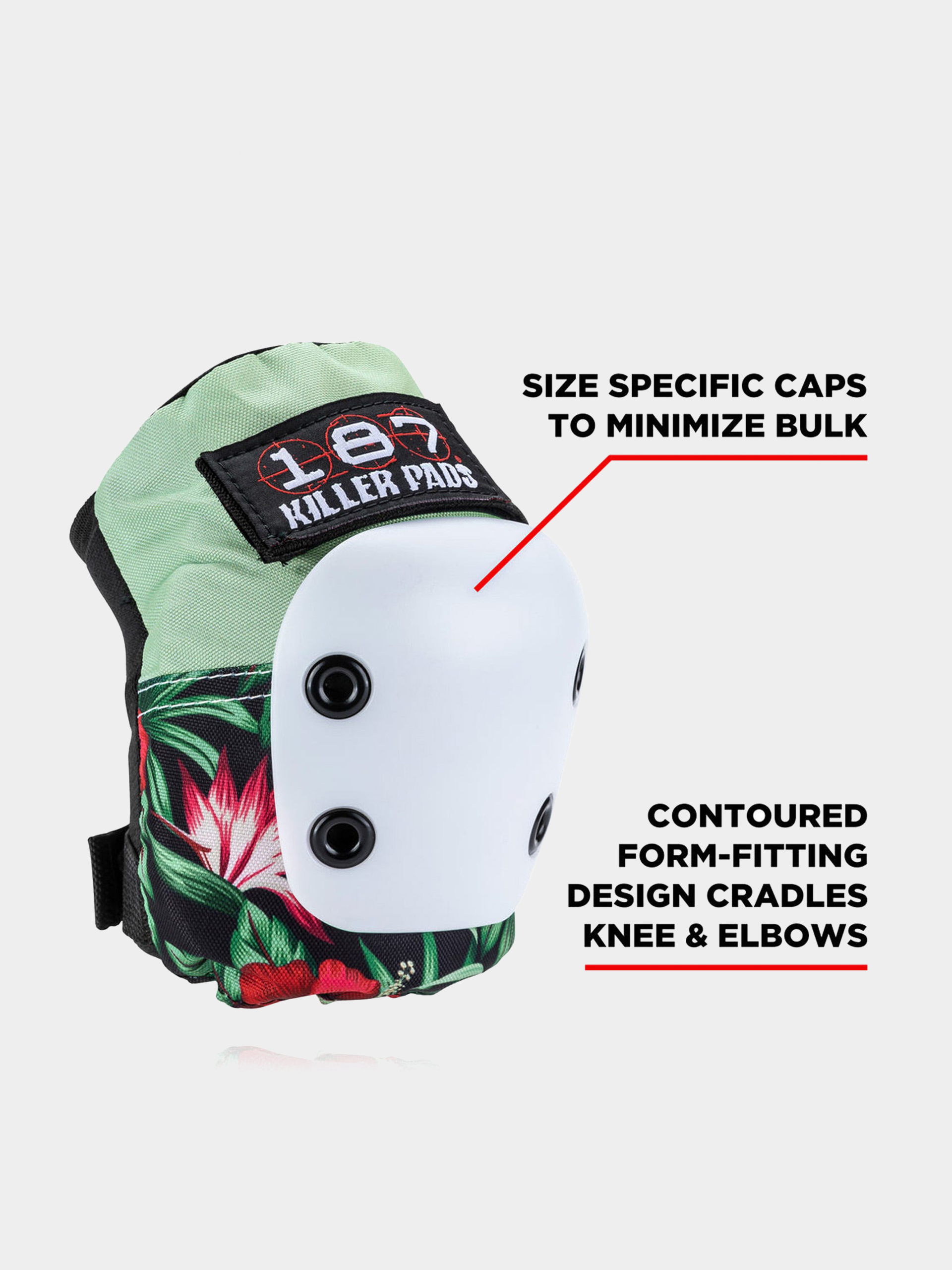 Chrániče 187 Killer Pads Adult Six Pack Set Hibiscus (pink/green/black)