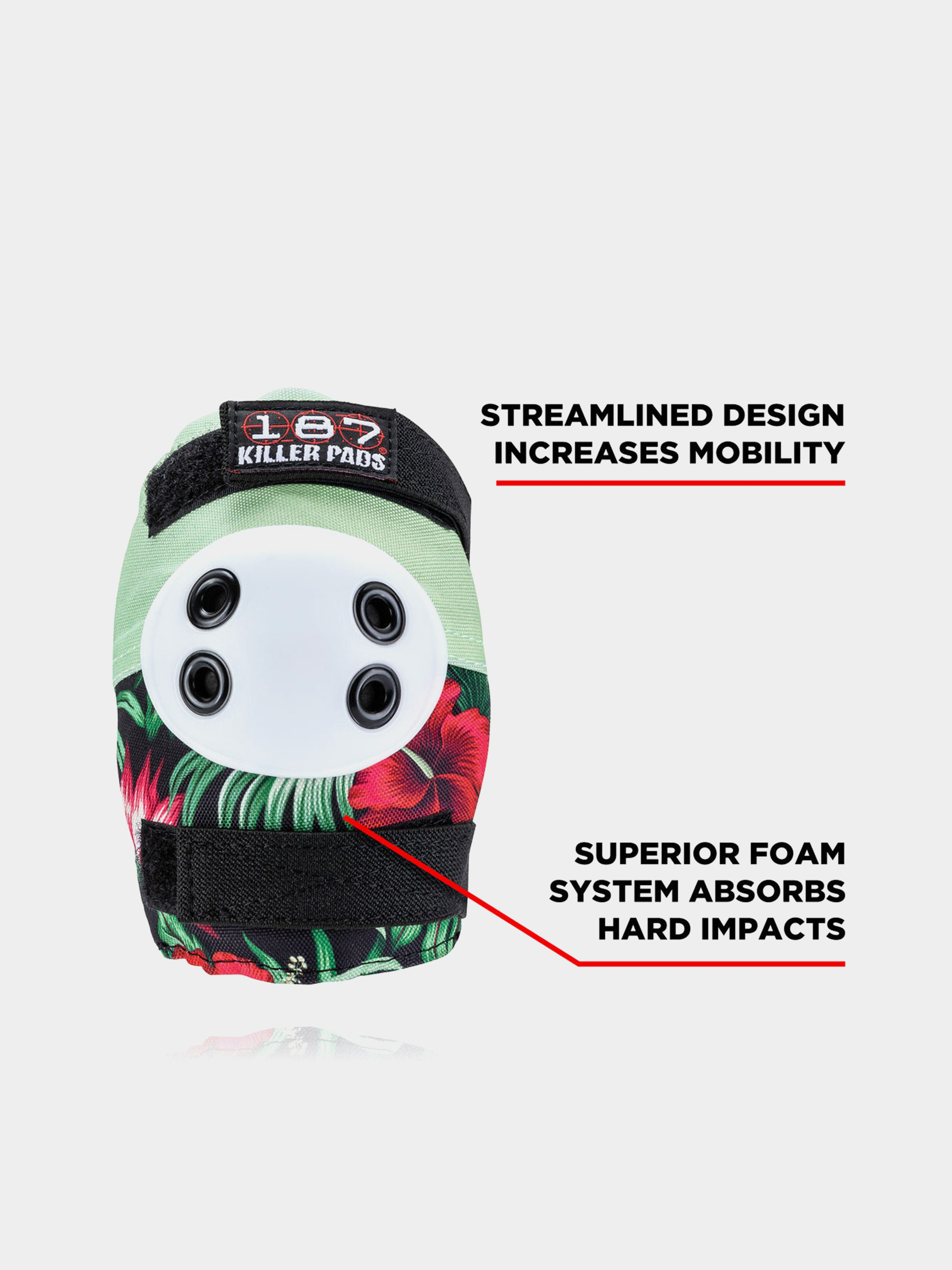 Chrániče 187 Killer Pads Adult Six Pack Set Hibiscus (pink/green/black)