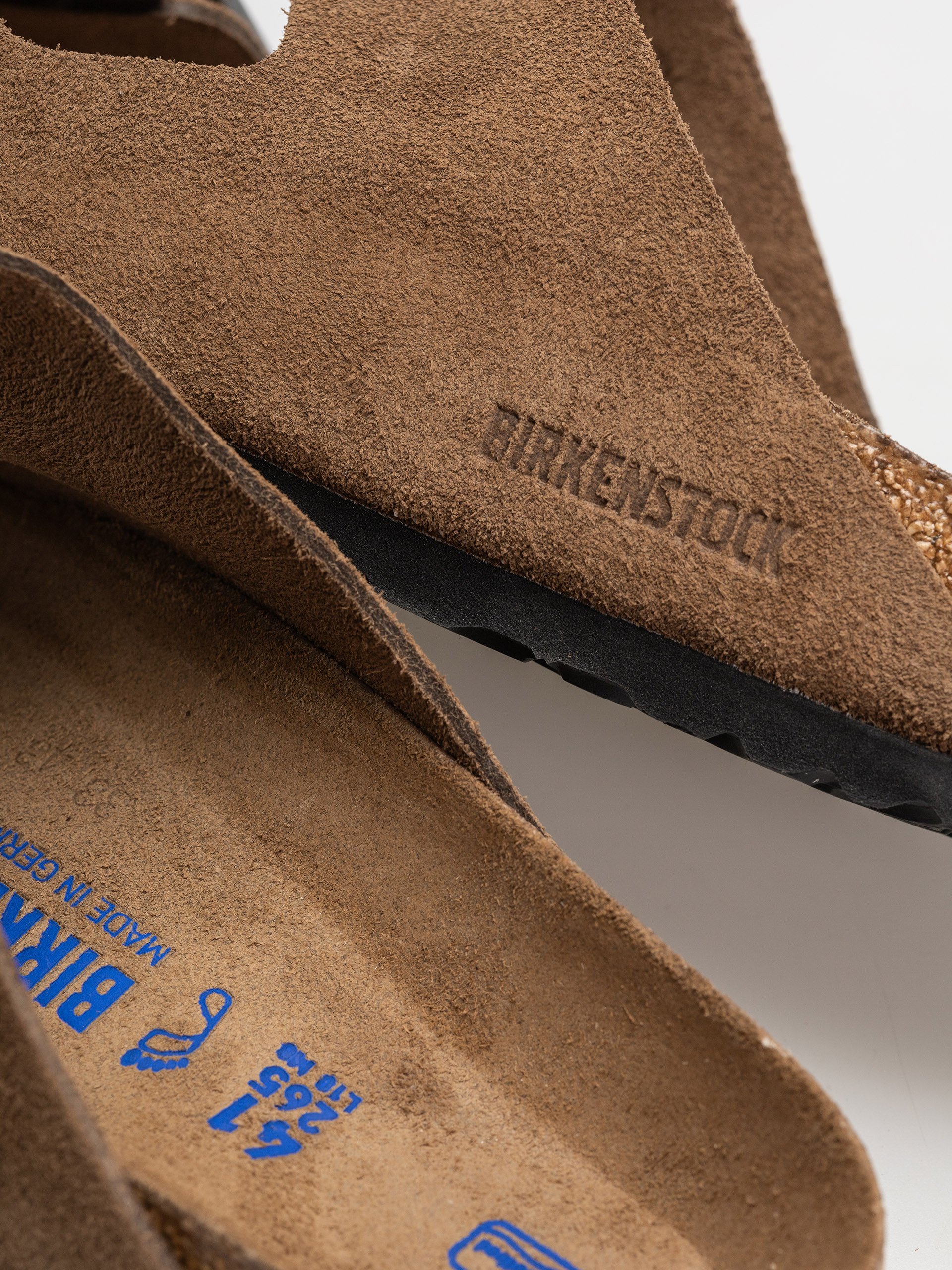 Plážovky Birkenstock Arizona Suede Leather Regular (dark tea)