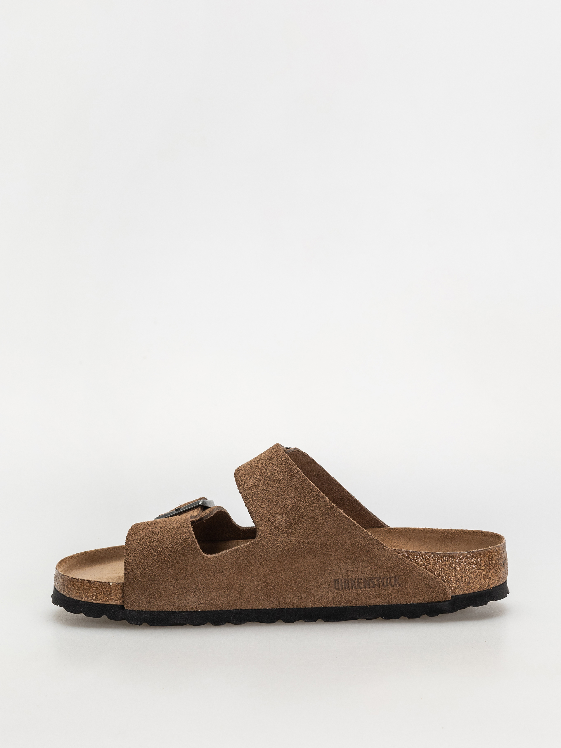 Plážovky Birkenstock Arizona Suede Leather Regular (dark tea)