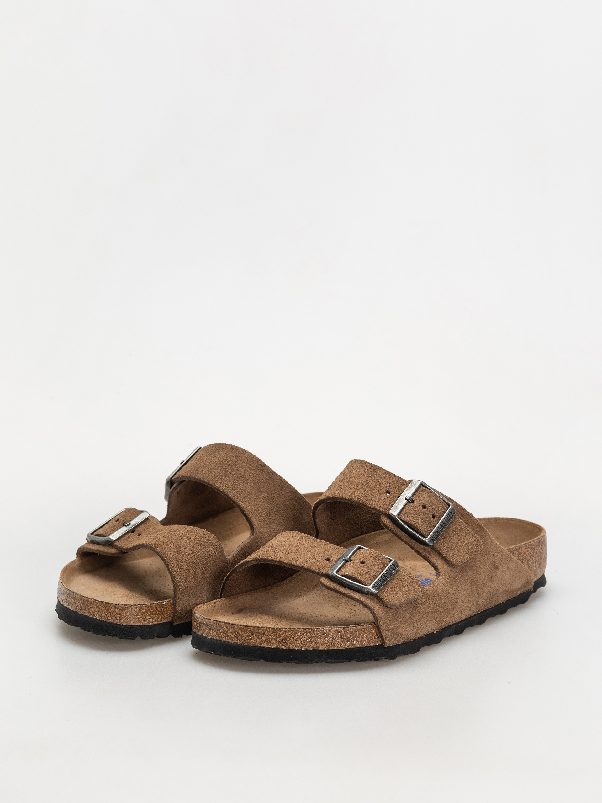 Plážovky Birkenstock Arizona Suede Leather Regular (dark tea)
