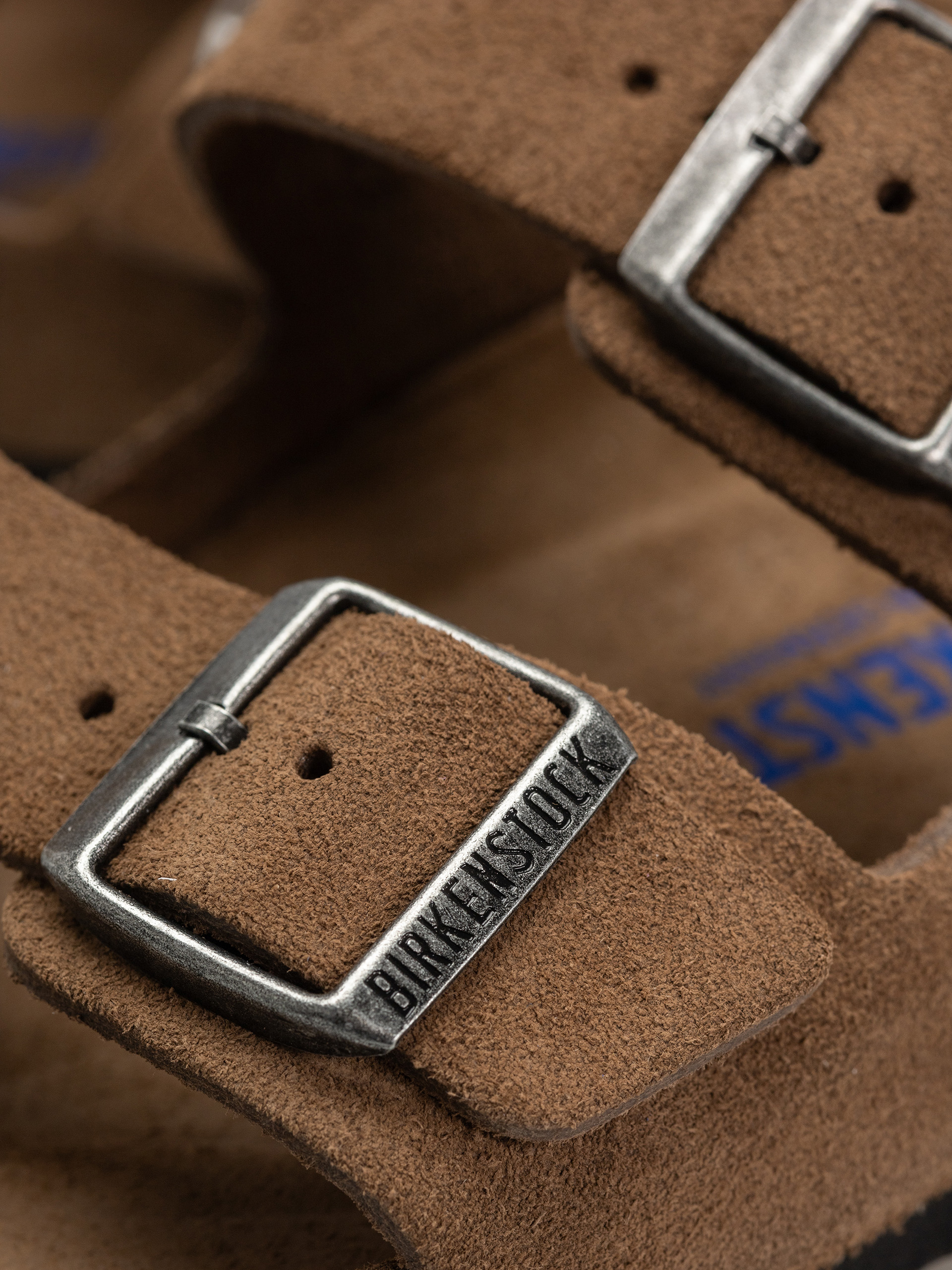 Plážovky Birkenstock Arizona Suede Leather Regular (dark tea)