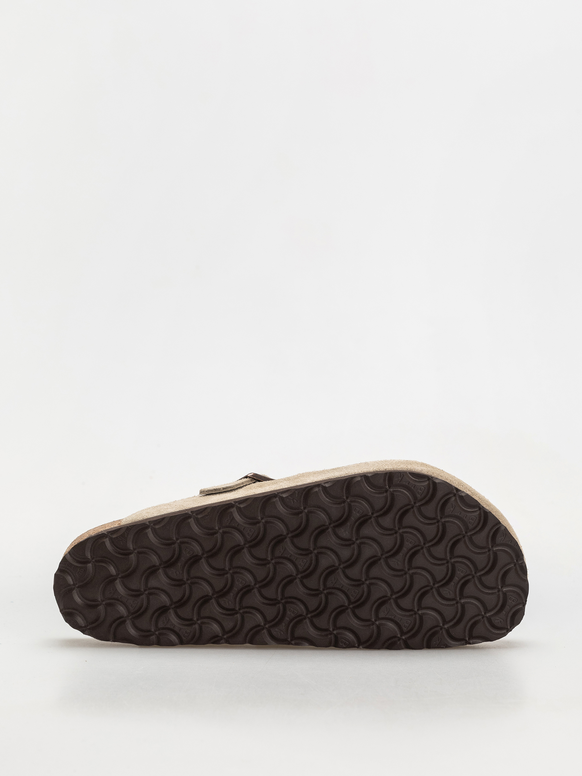 Plážovky Birkenstock Boston Suede Leather Regular (taupe)