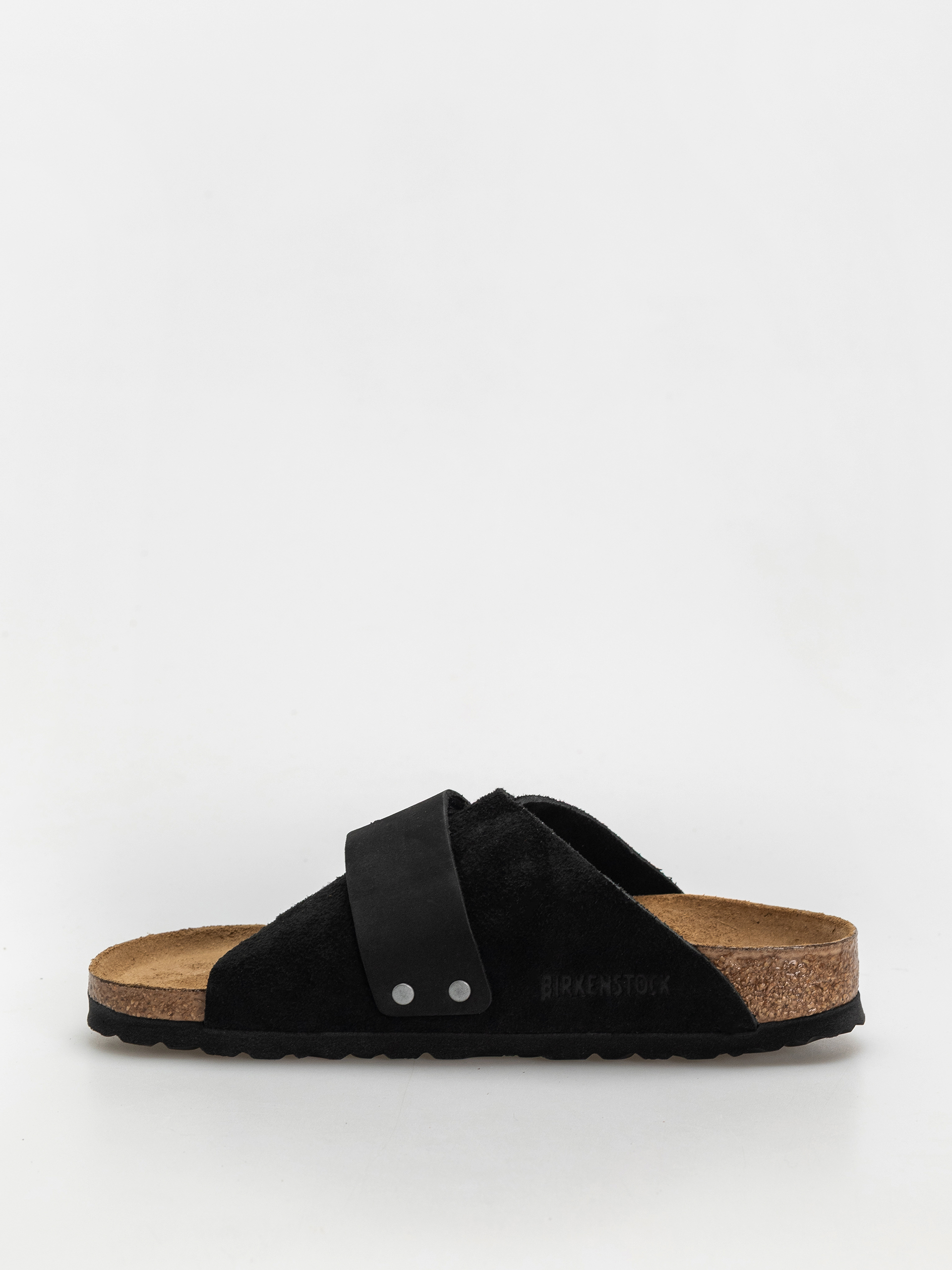 Plážovky Birkenstock Kyoto Nubuck Suede Leather Narrow Wmn (black)