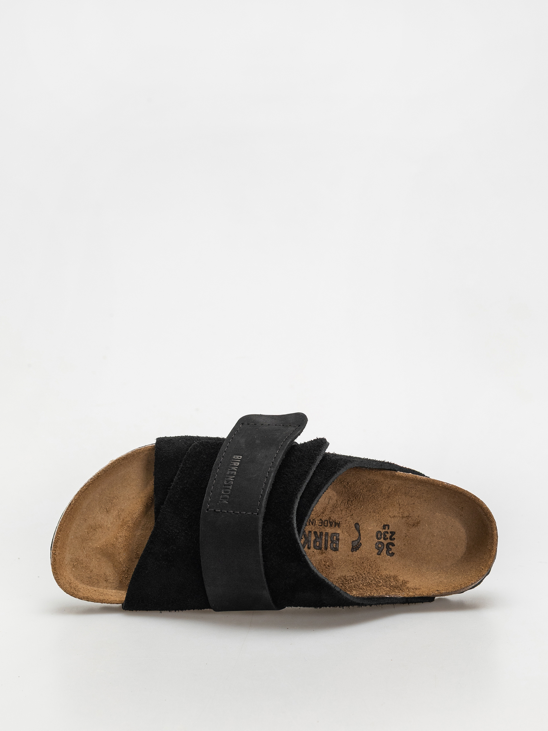 Plážovky Birkenstock Kyoto Nubuck Suede Leather Narrow Wmn (black)