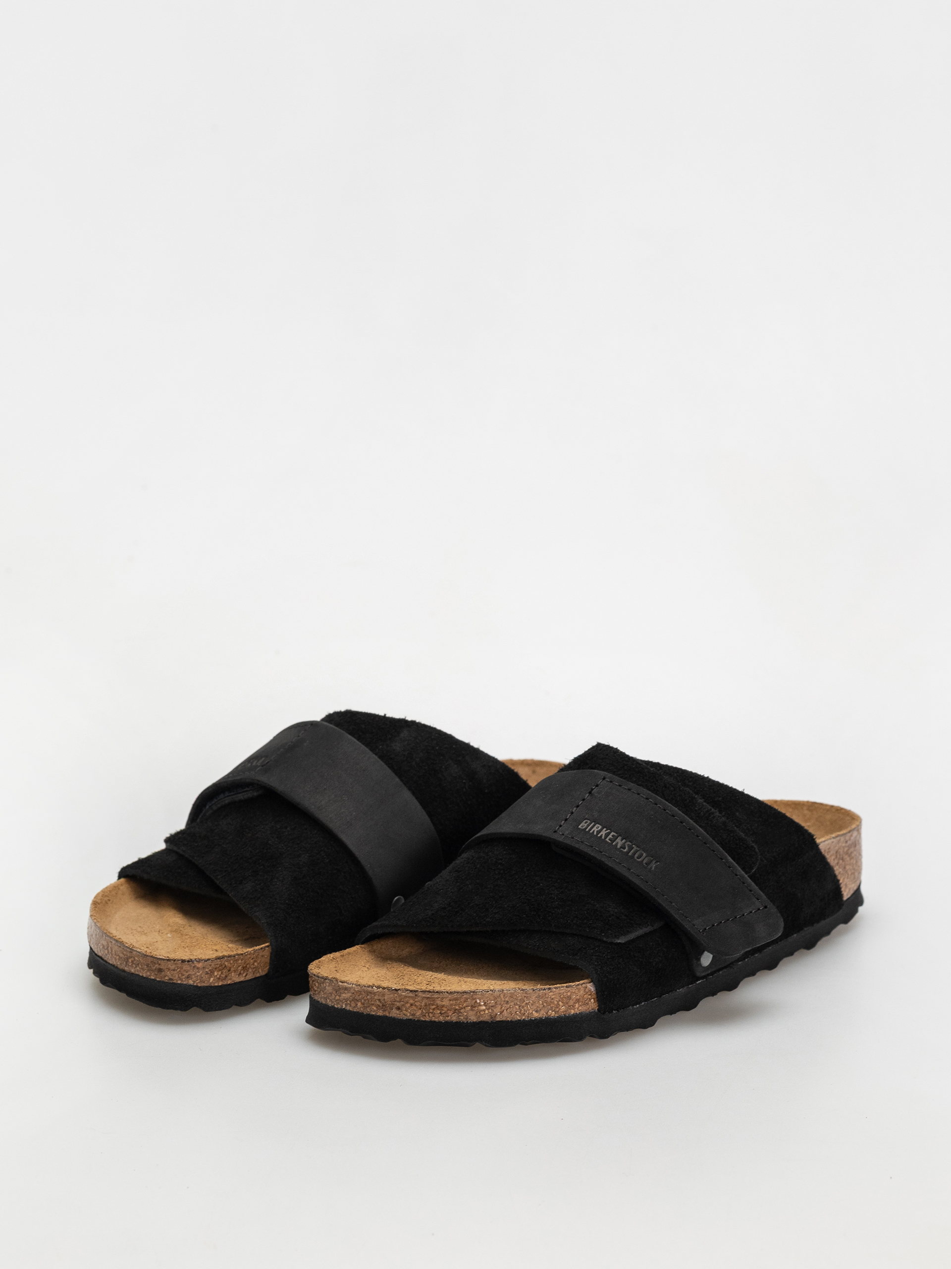 Plážovky Birkenstock Kyoto Nubuck Suede Leather Narrow Wmn (black)