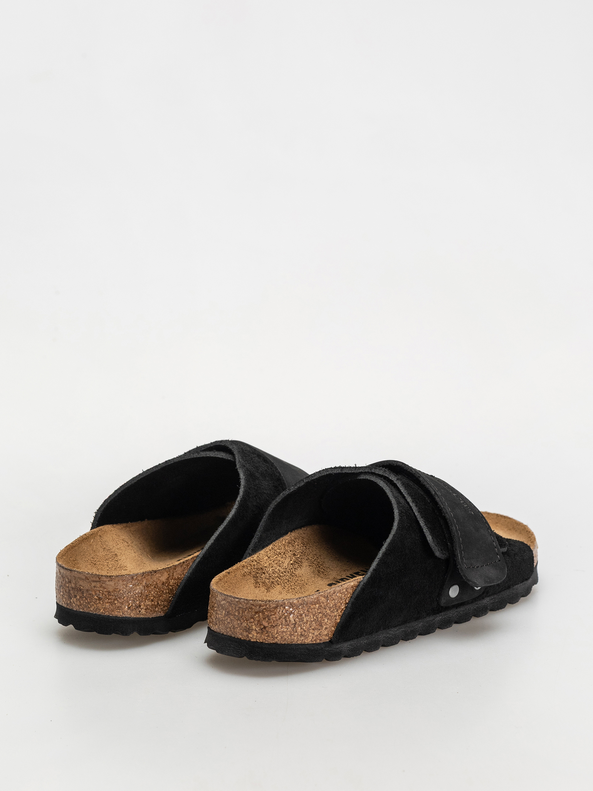 Plážovky Birkenstock Kyoto Nubuck Suede Leather Narrow Wmn (black)
