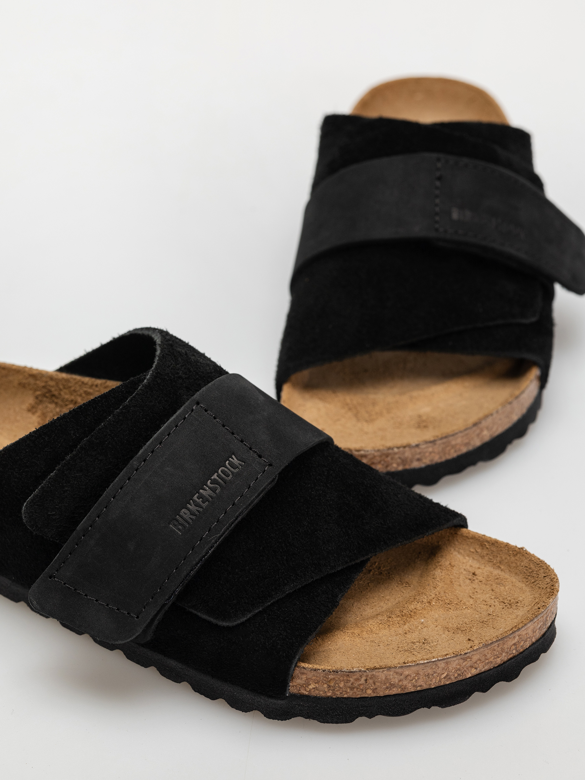 Plážovky Birkenstock Kyoto Nubuck Suede Leather Narrow Wmn (black)