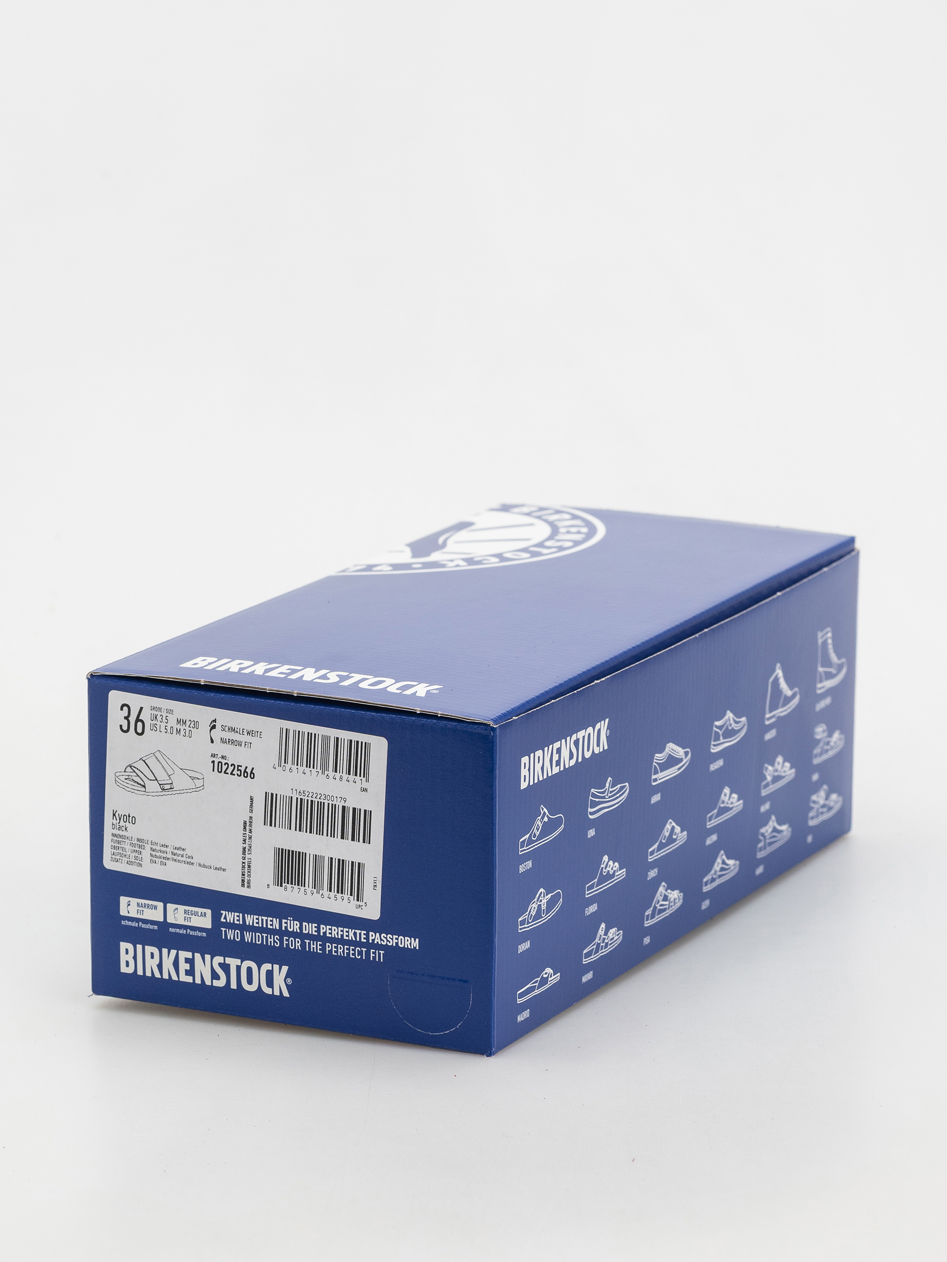 Plážovky Birkenstock Kyoto Nubuck Suede Leather Narrow Wmn (black)