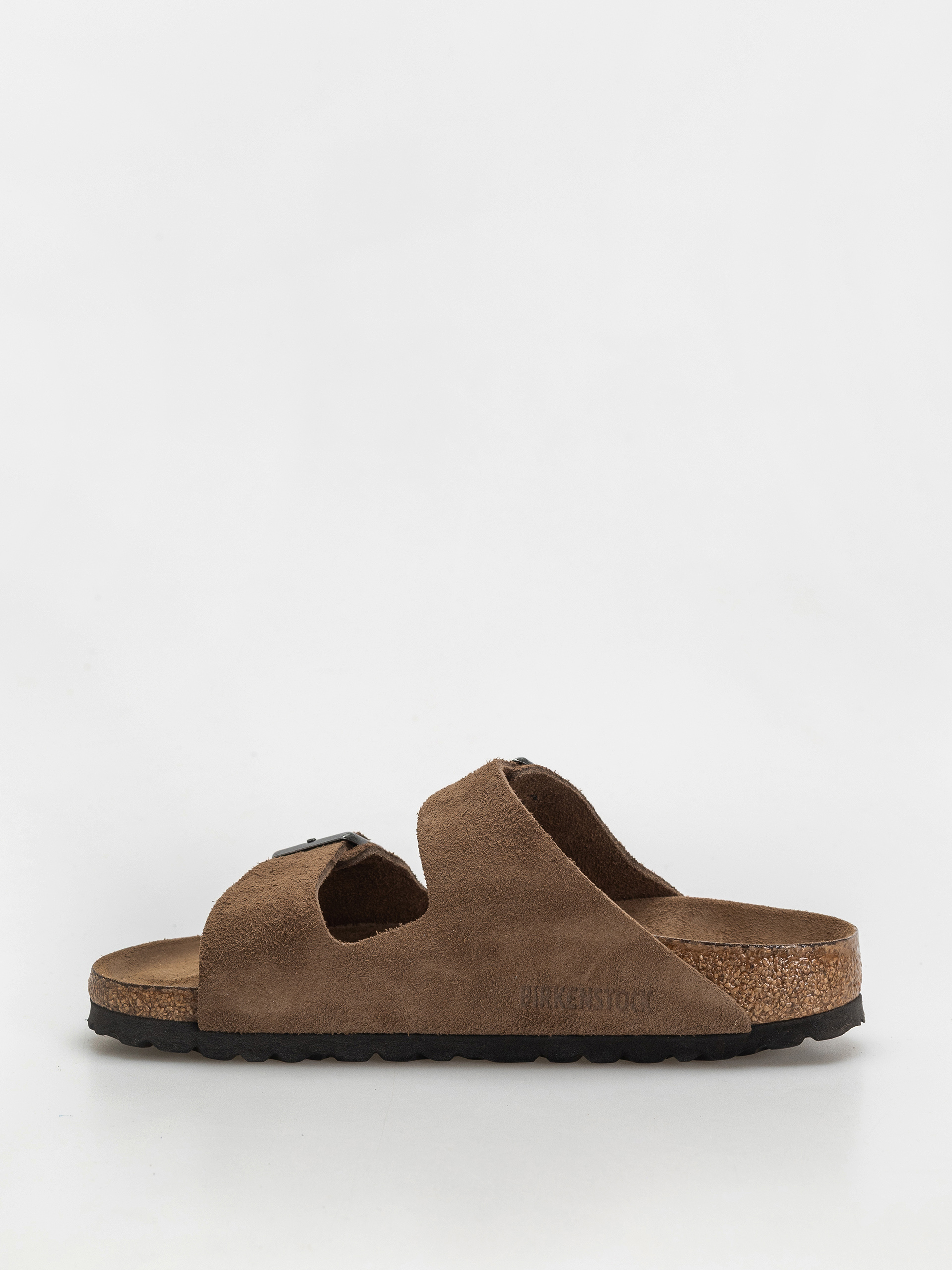 Plážovky Birkenstock Arizona Suede Leather Narrow Wmn (dark tea)