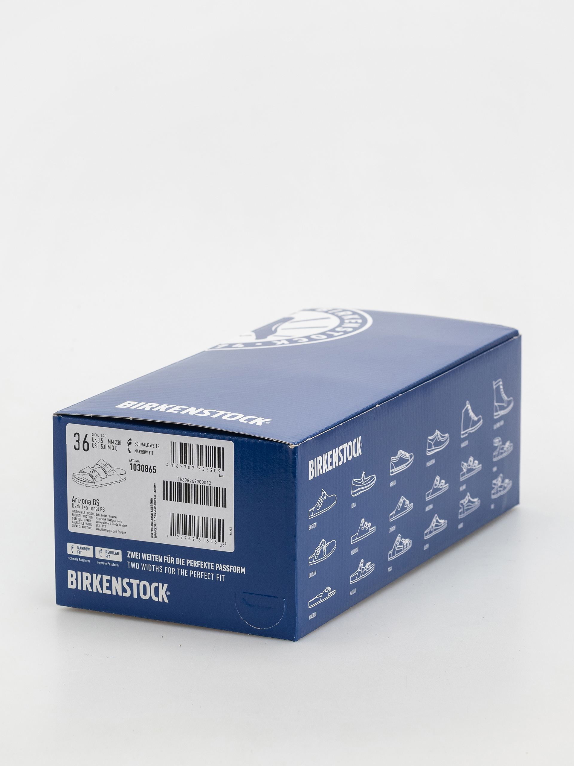 Plážovky Birkenstock Arizona Suede Leather Narrow Wmn (dark tea)