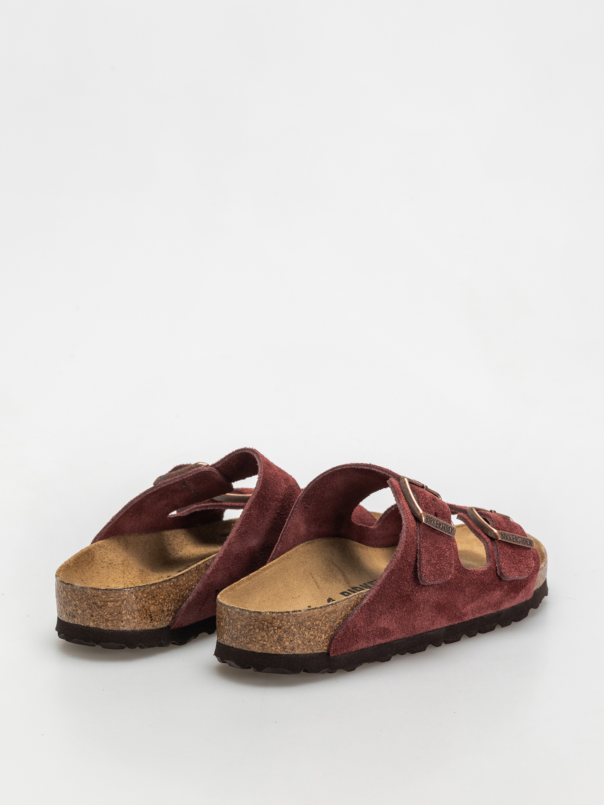 Plážovky Birkenstock Arizona Suede Leather Narrow Wmn (zinfandel)