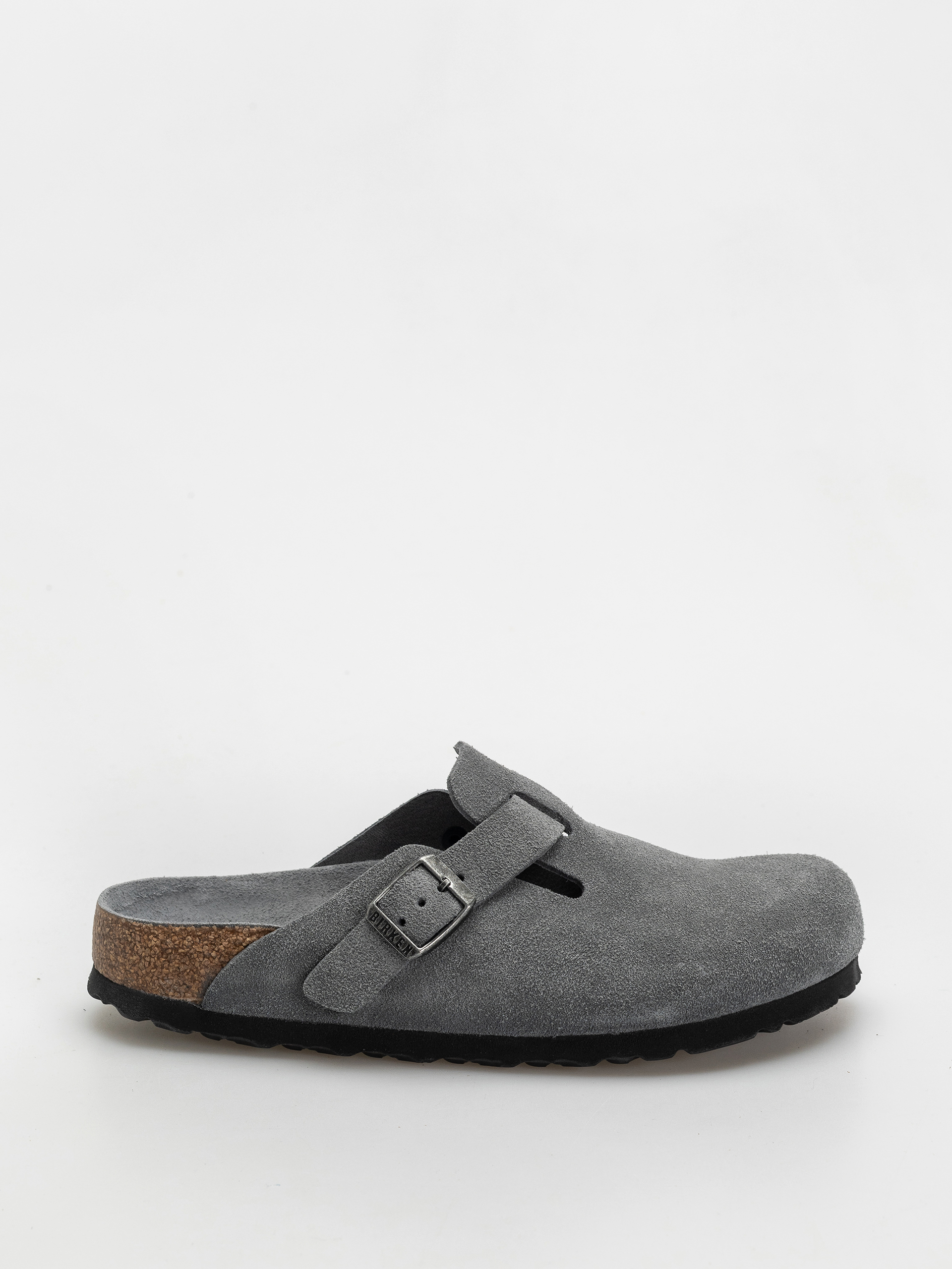 Plážovky Birkenstock Boston SFB Suede Leather Narrow Wmn